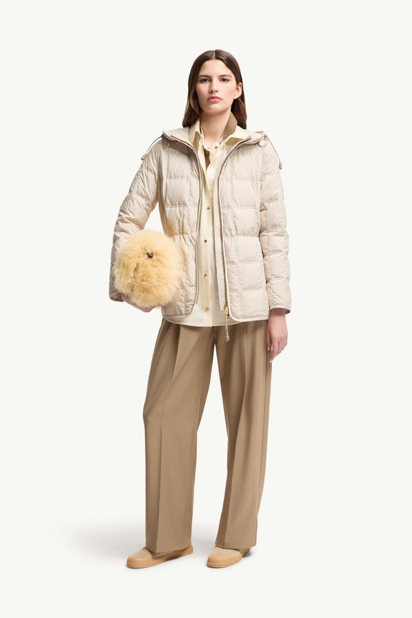 Cygnet連帽短身羽絨外套 女士 淺米色 Moncler 0