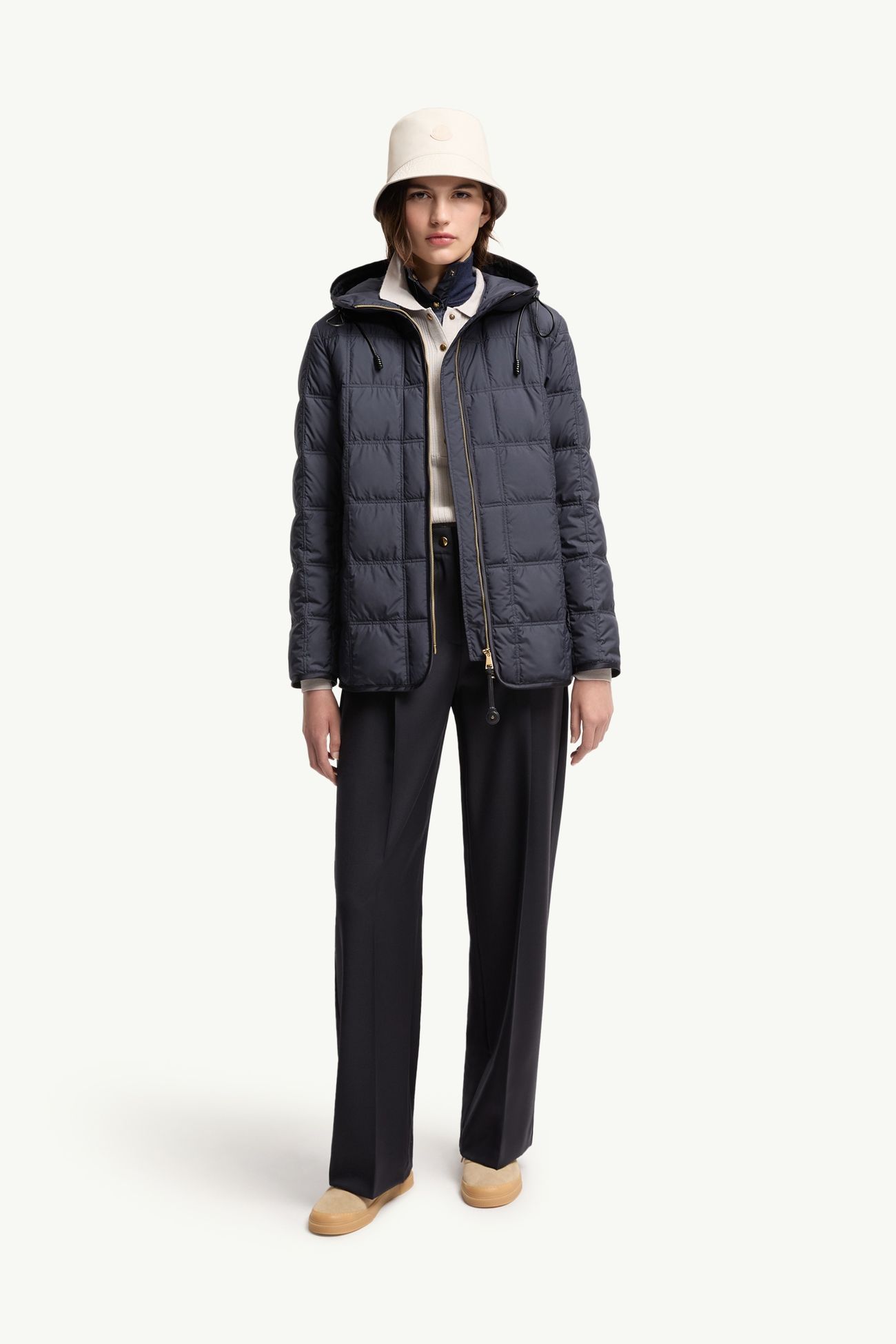 Cygnet連帽短身羽絨外套 女士 海軍藍色 Moncler 0