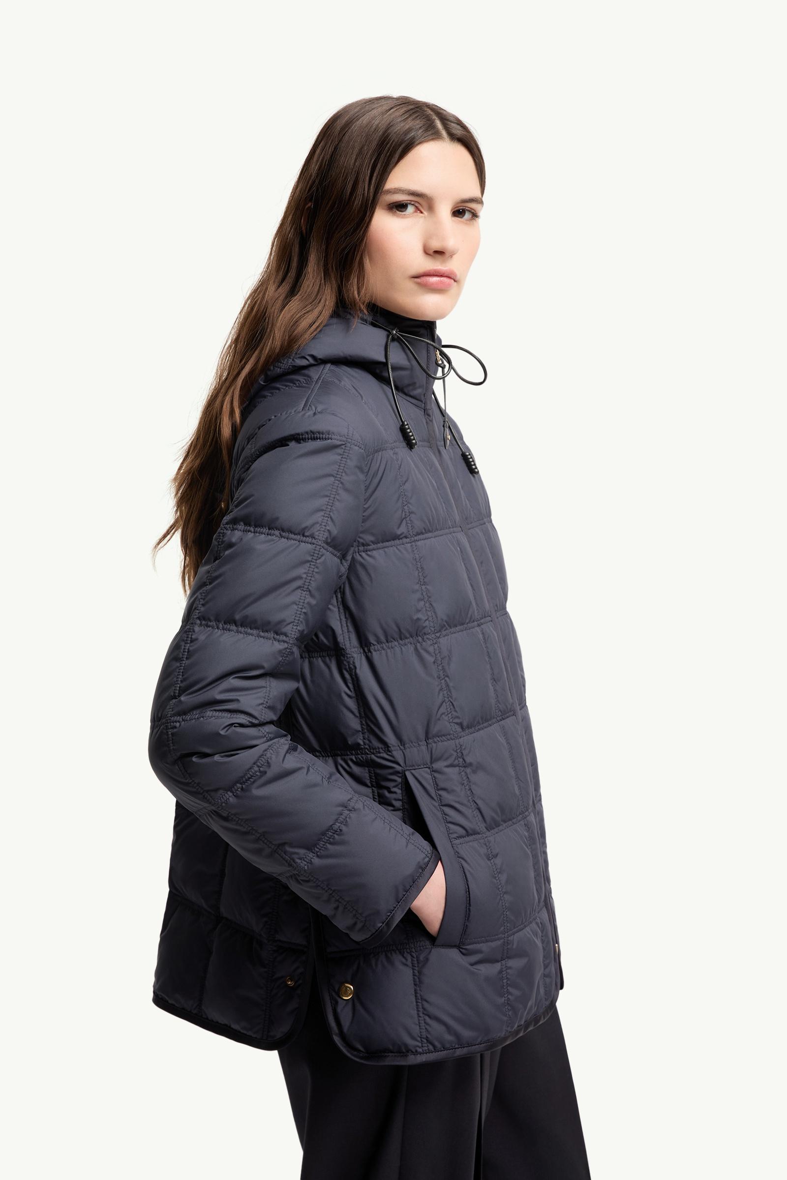 Navy Blue Cygnet Hooded Short Down Jacket - Short Down Jackets for