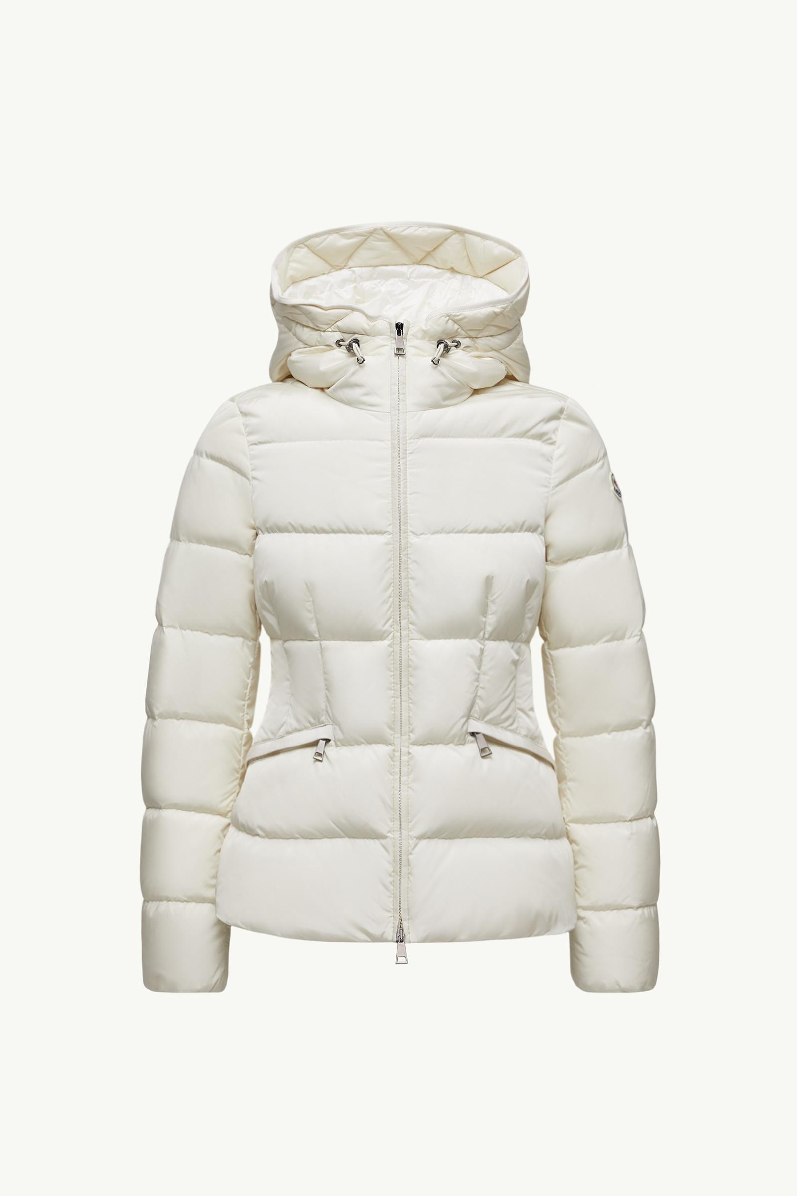 Avoce Hooded Short Down Jacket Women White Ivory Moncler