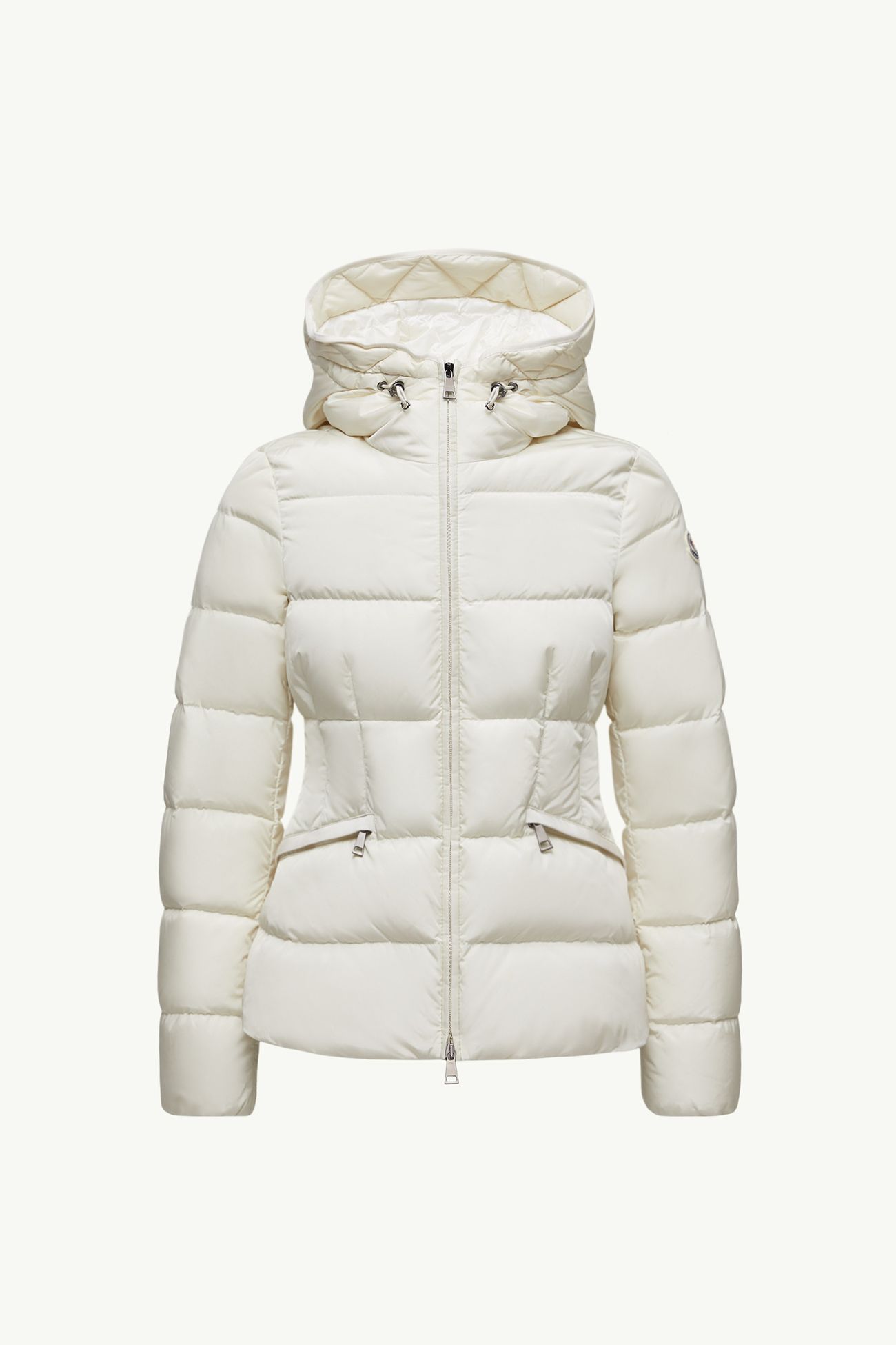 Avoce Hooded Short Down Jacket Women White Ivory Moncler 2