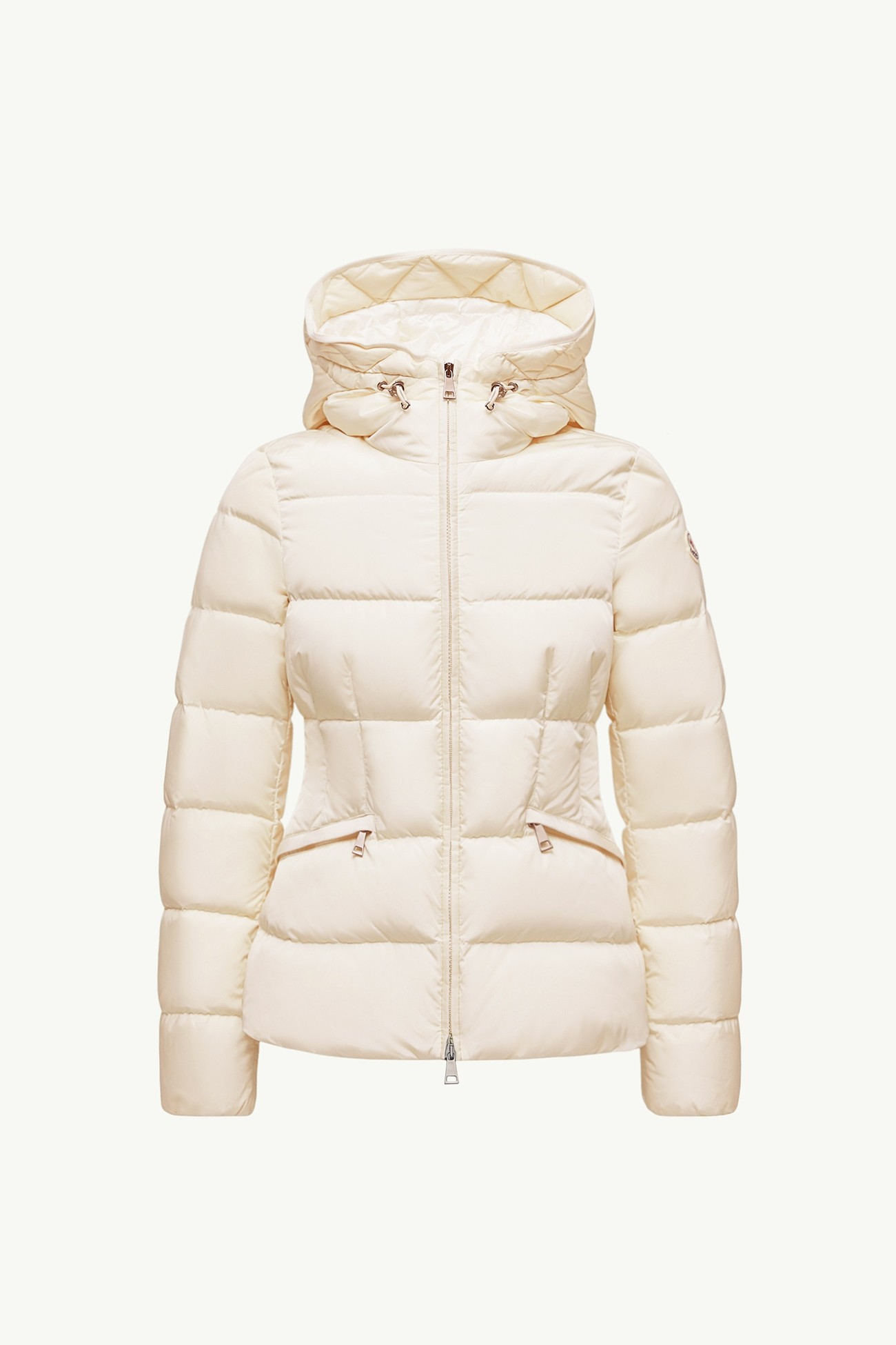 Avoce Hooded Short Down Jacket Women White Ivory Moncler 2
