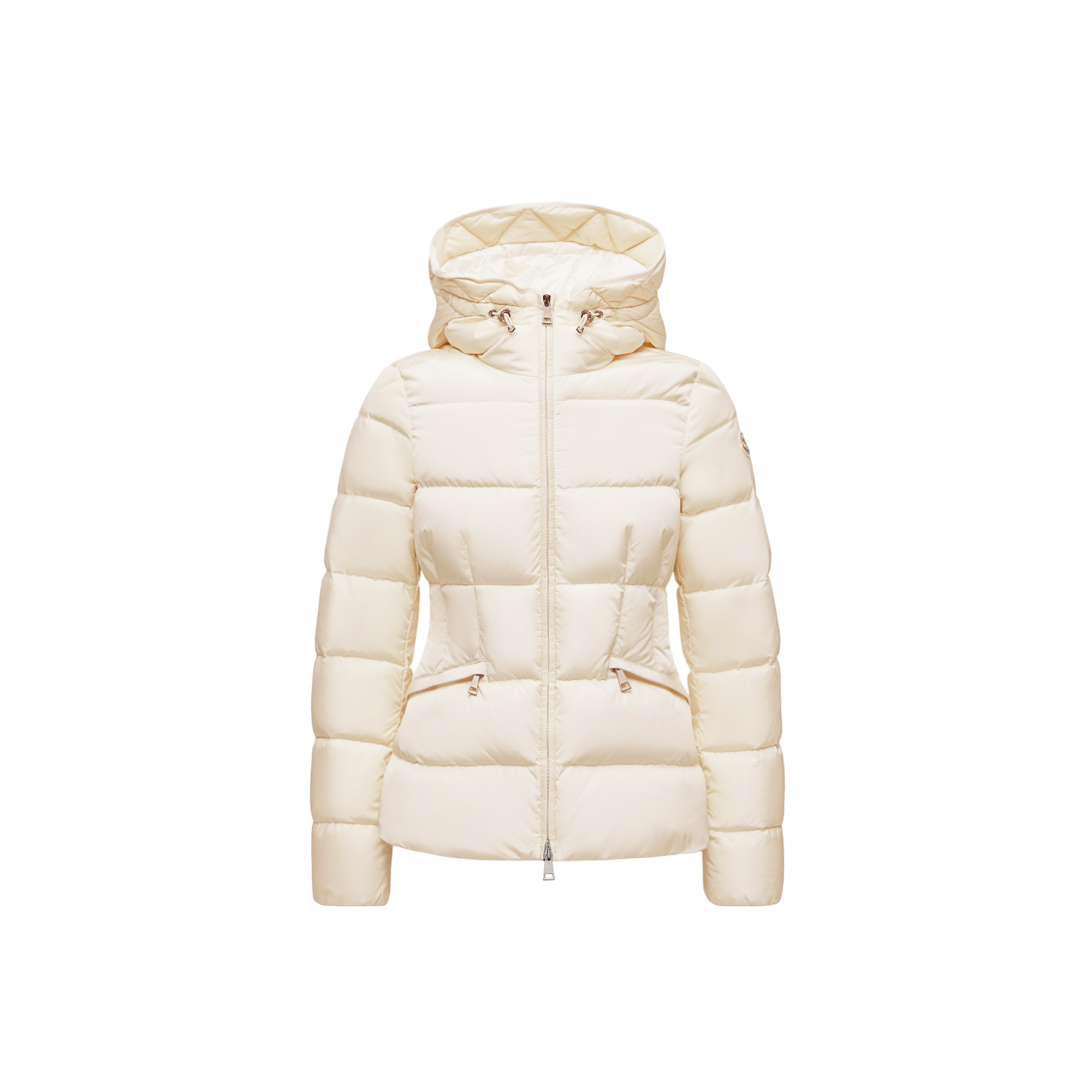Moncler   Avoce Hooded Short Down Jacket for Women in White, Size: 16