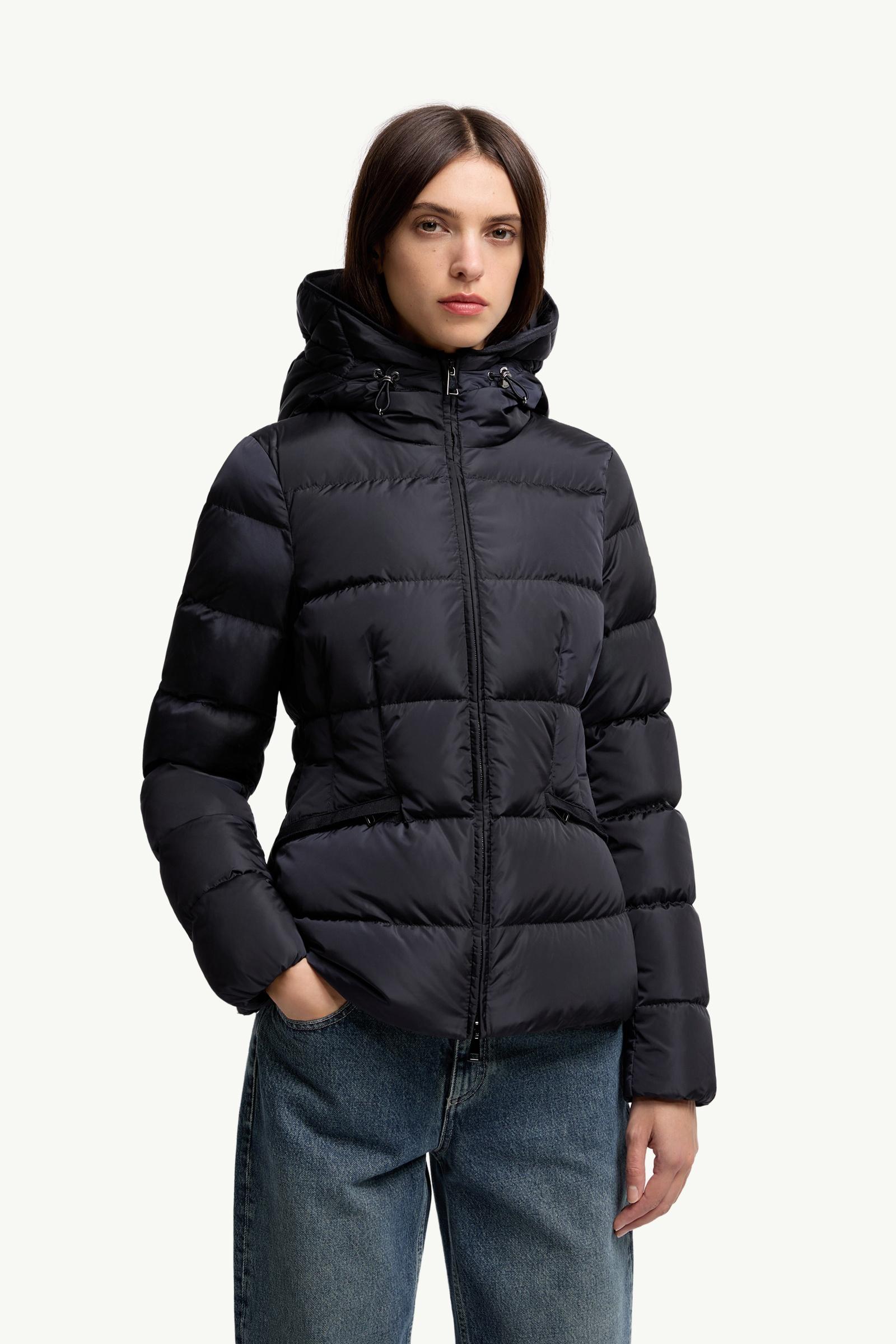 Night Blue Avoce Hooded Short Down Jacket - Short Down Jackets for