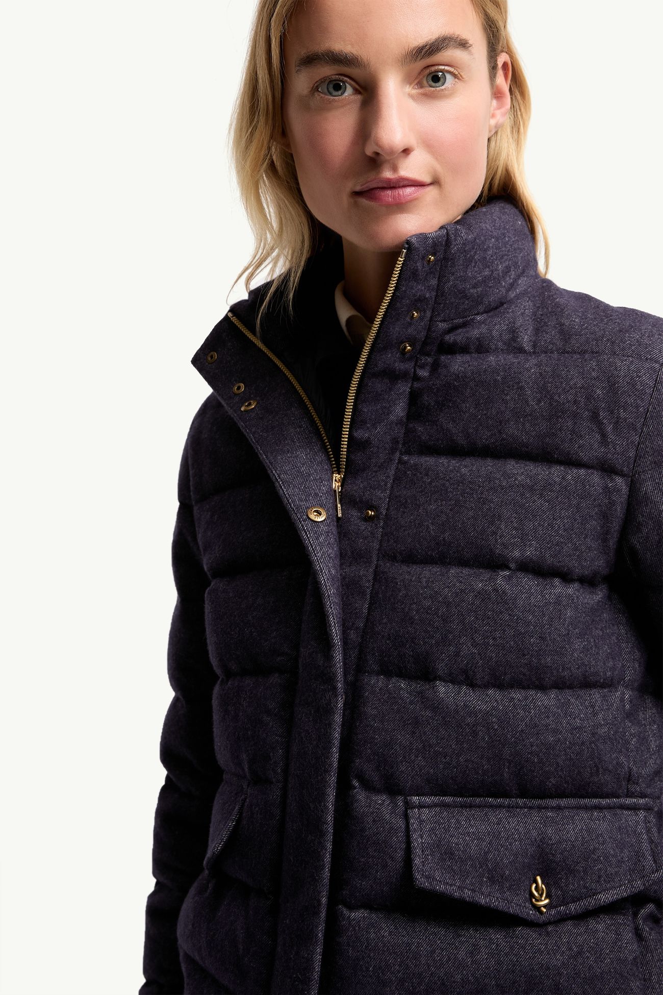 Bessettez棉質短身羽絨外套 女士 海軍藍色 Moncler 5