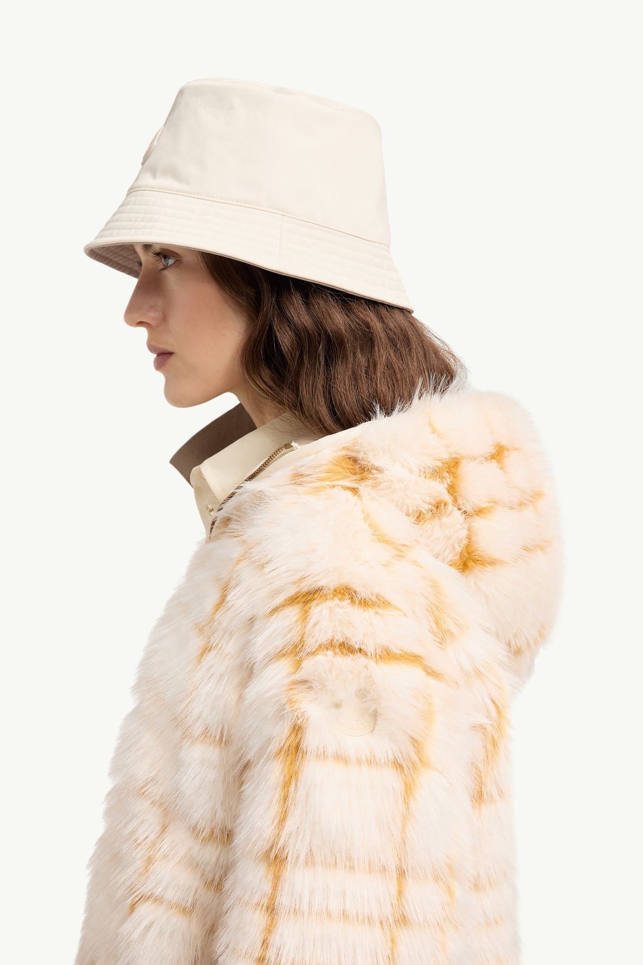 Pluvier ショートジャケット レディース オフホワイト&イエロー Moncler 1