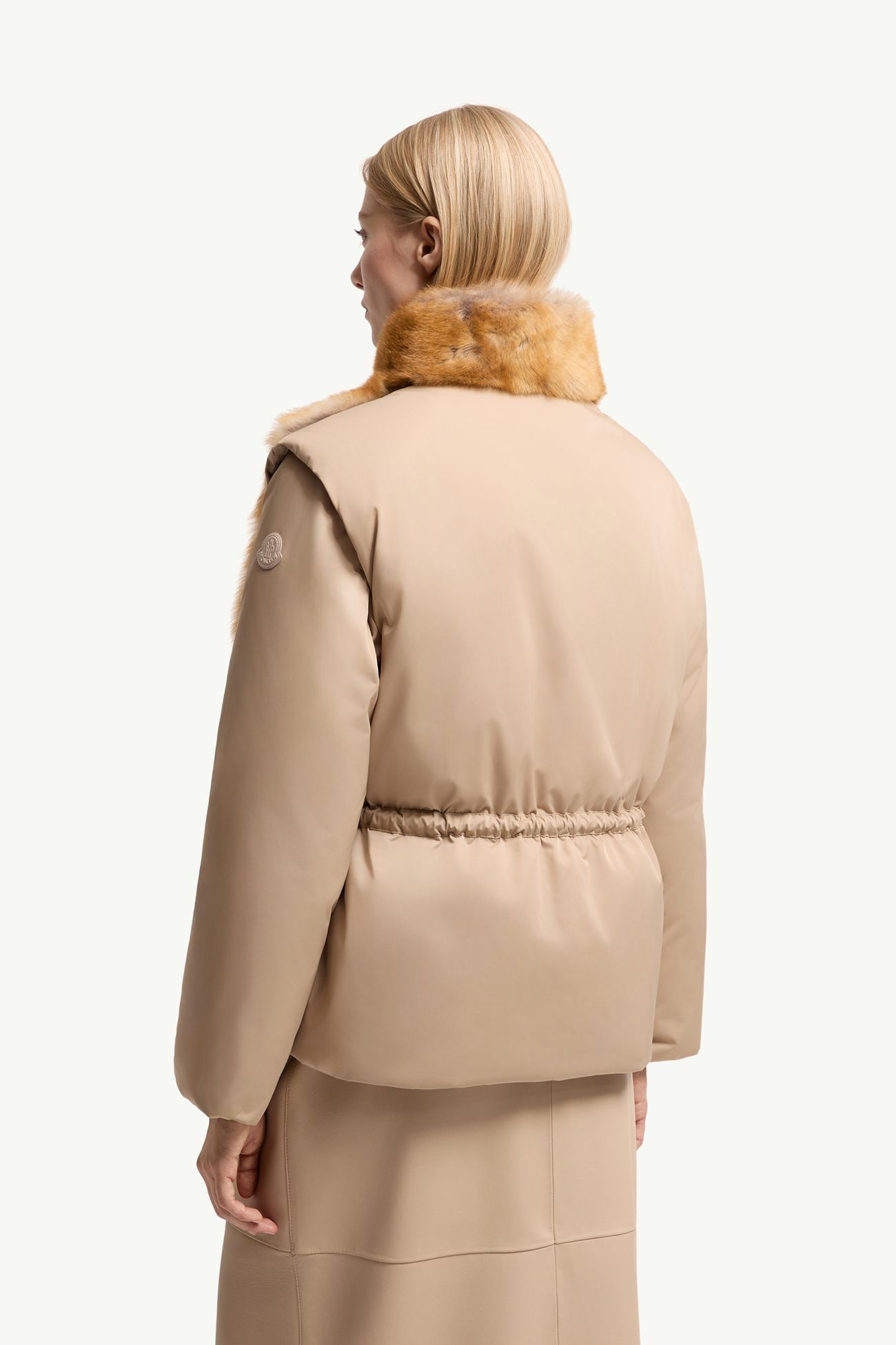 Blaireau二合一羔羊毛羽絨外套 女士 米色 Moncler 4