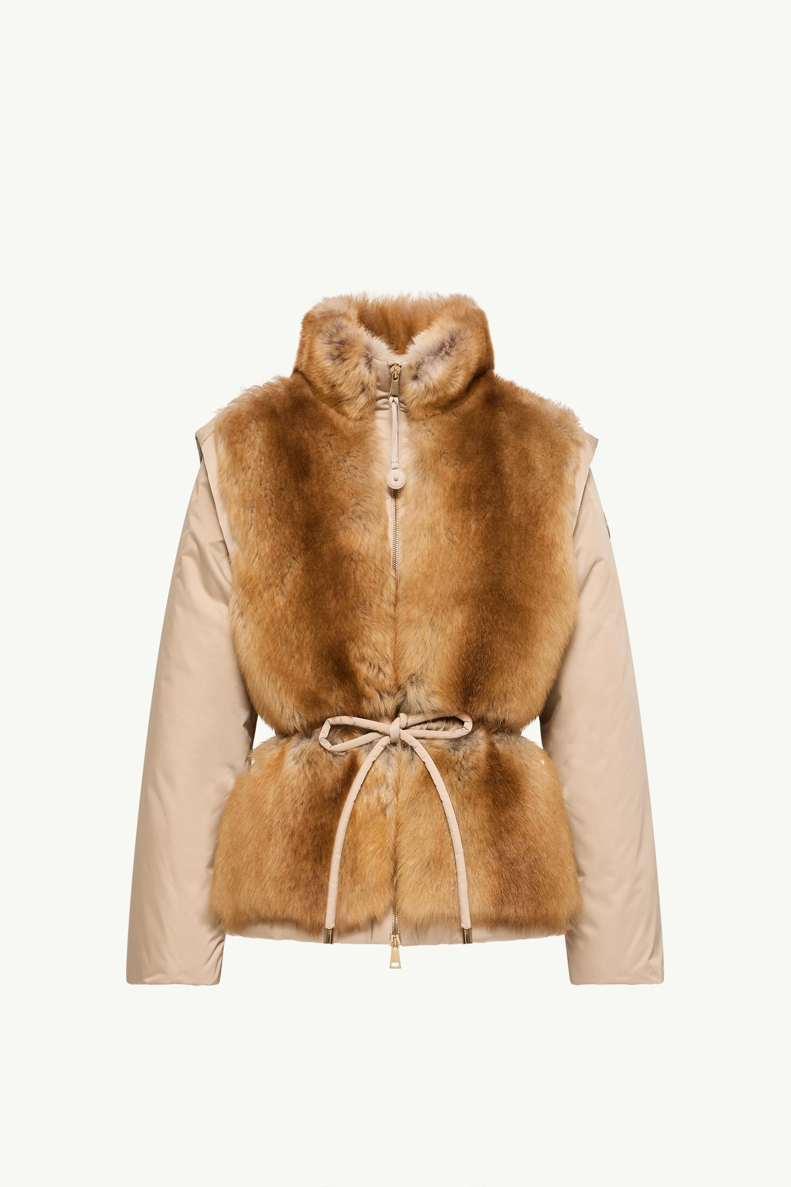Blaireau 2-in-1 Shearling Down Jacket Women Beige Moncler, 1 of 0