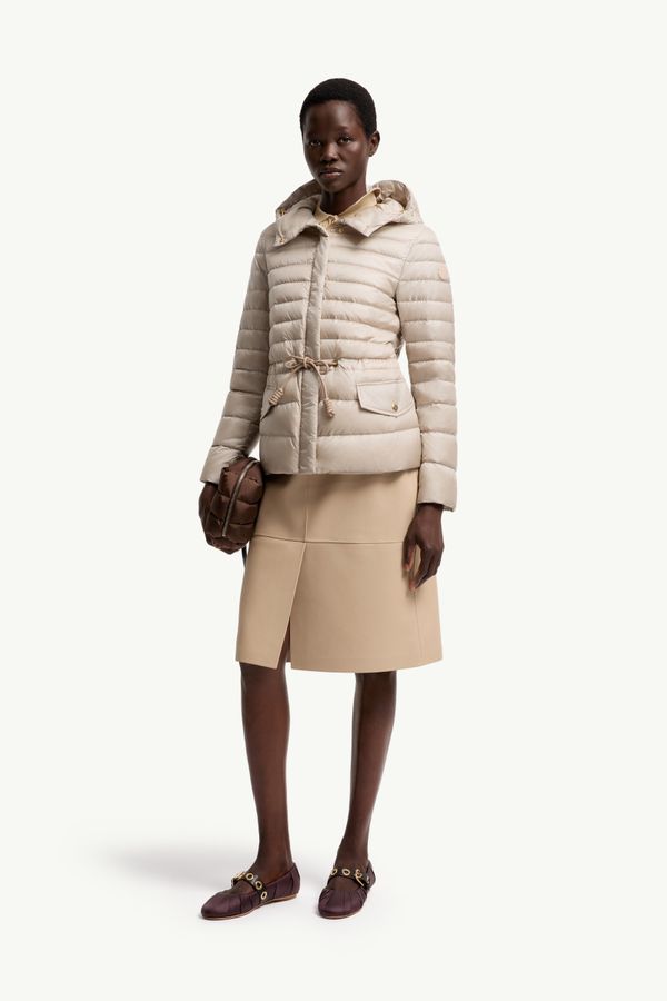 Raies連帽短身羽絨外套 女士 淺米色 Moncler 0