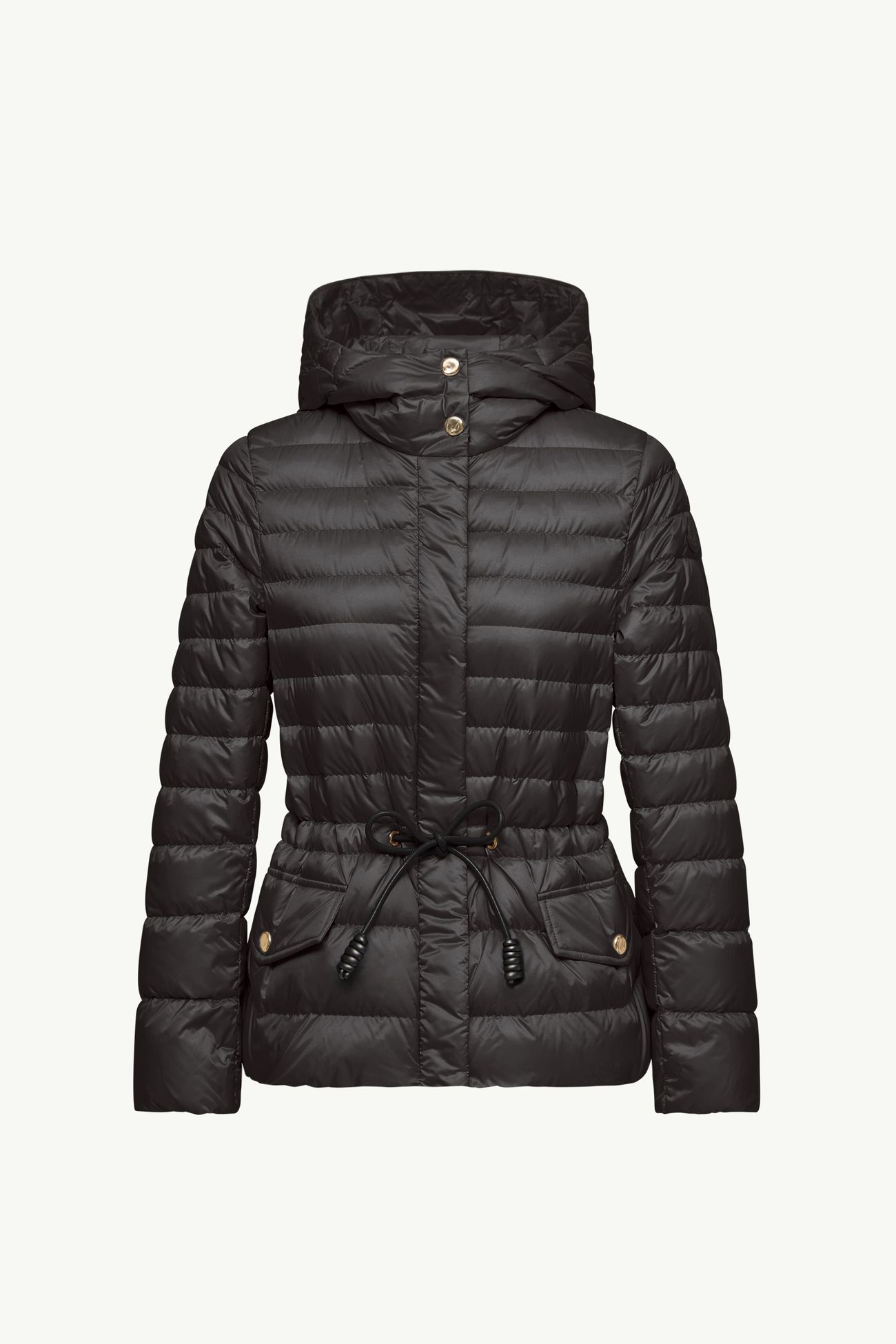 Doudoune courte à capuche Raies Femmes Noir Moncler 2