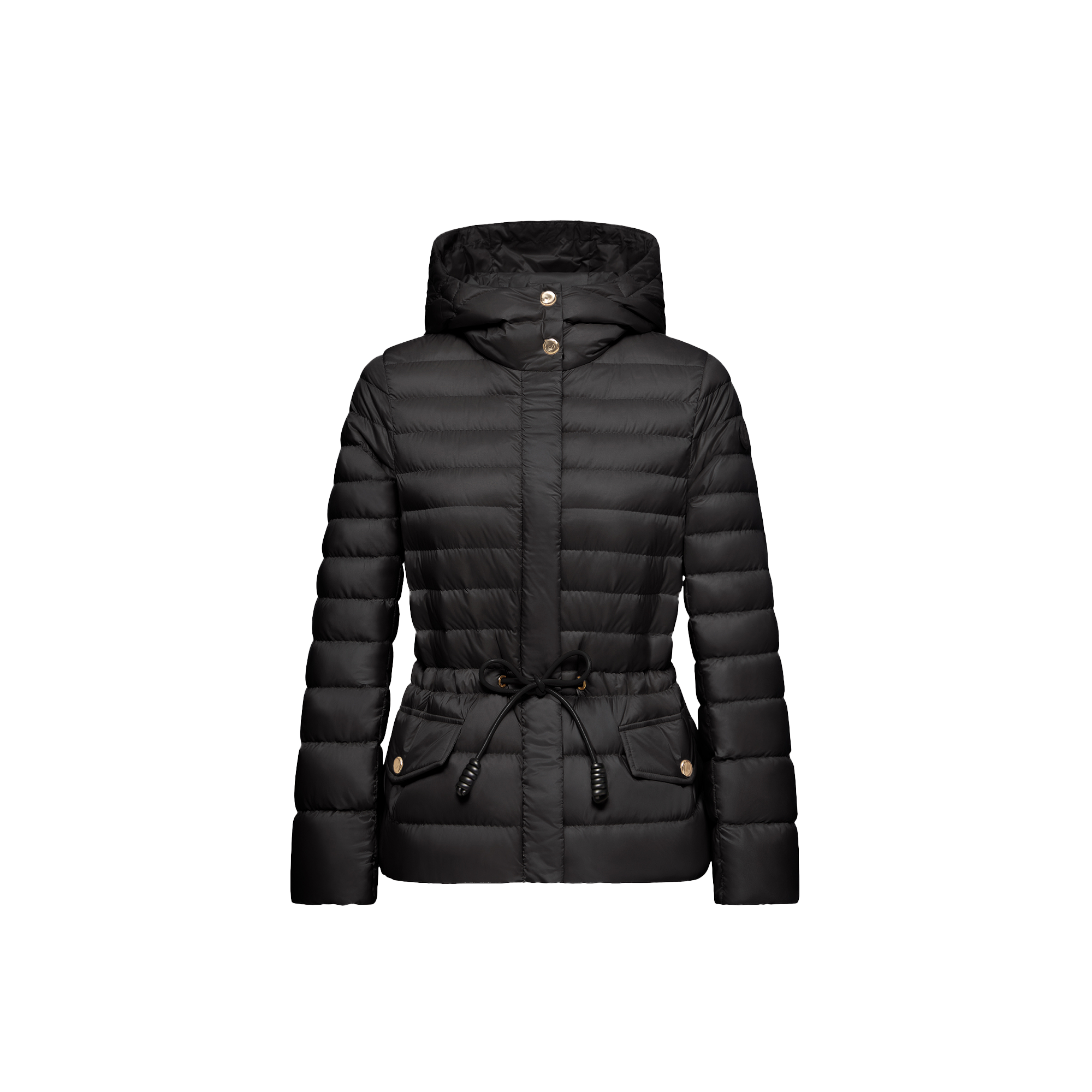 Moncler Raies Kurze Daunenjacke Mit Kapuze für Damen in Schwarz in Größe: 3