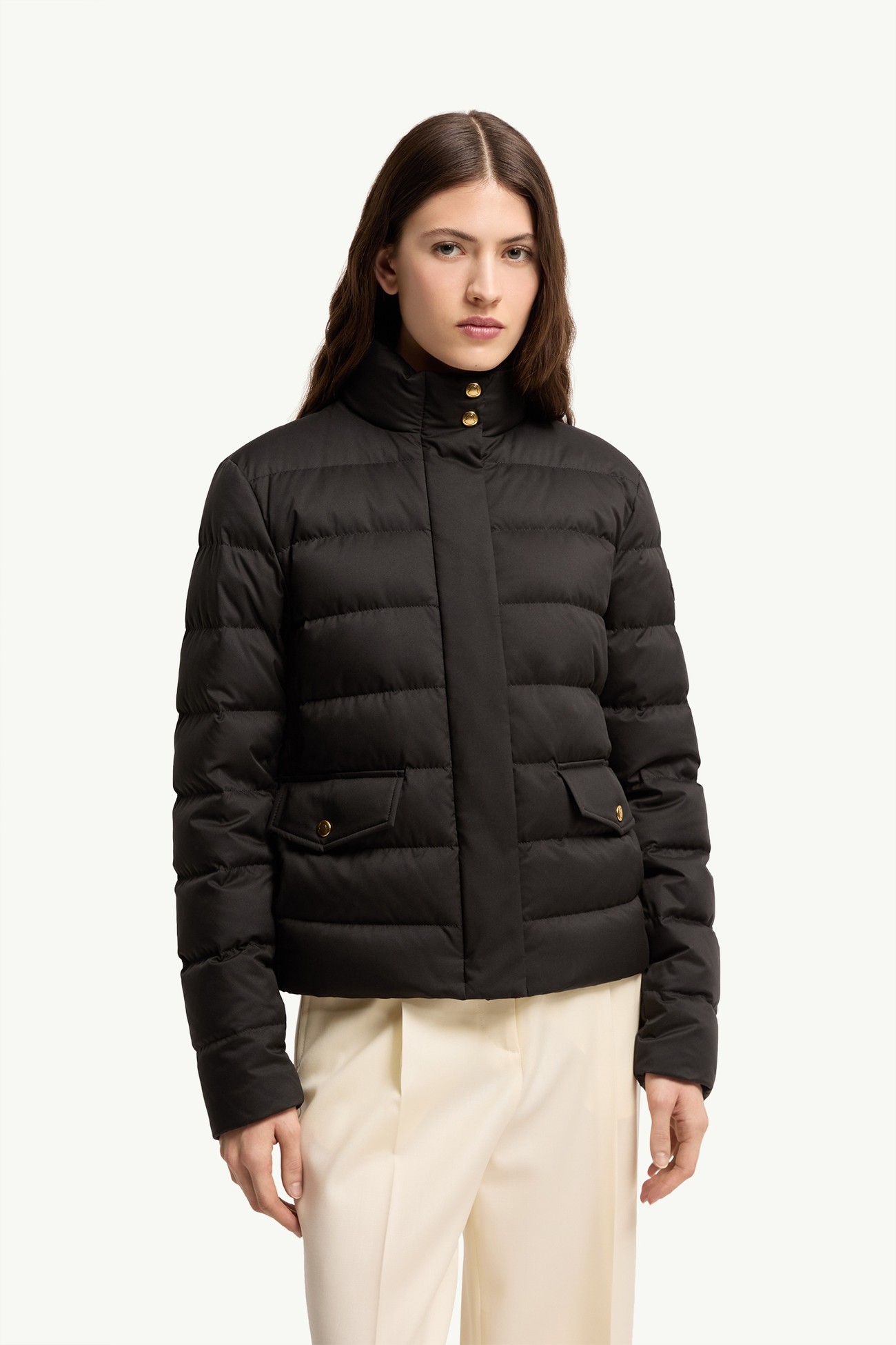 Bessettes Short Down Jacket Women Black Moncler 3