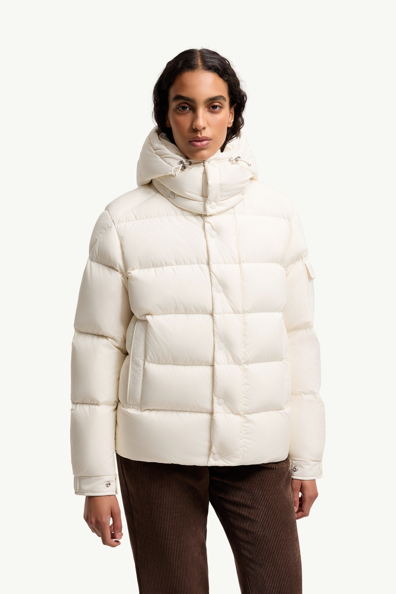 Moncler Maya 70連帽短身羽絨外套 女士 白色 Moncler 3
