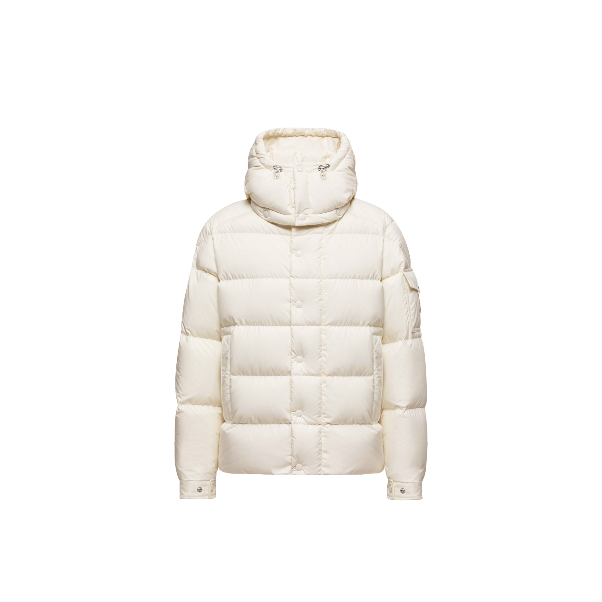Moncler Piumino Corto Maya 70 Con Cappuccio Donna da Bianco, Taglia: 2