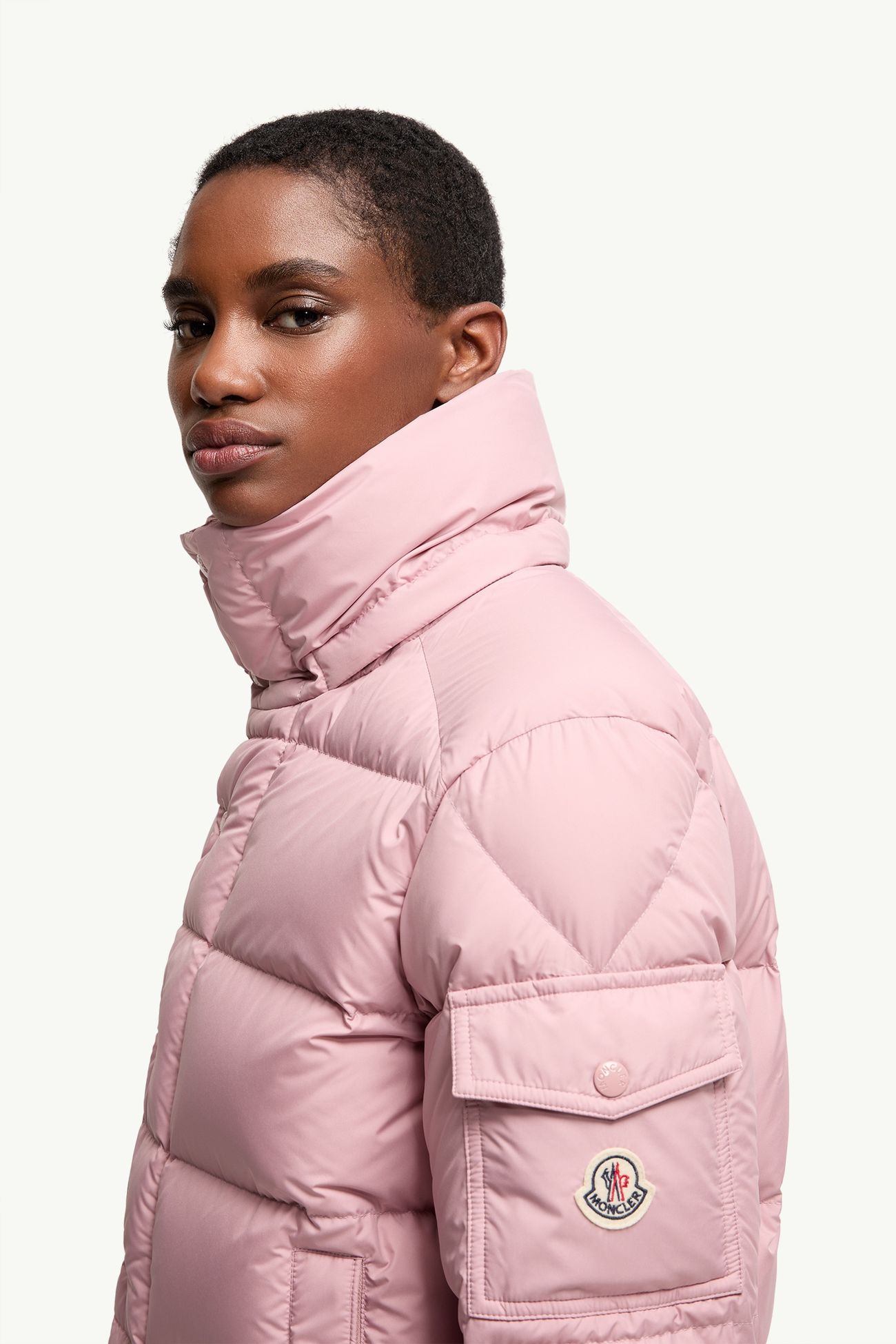 Moncler Maya 70ショートダウンジャケット レディース ピンク Moncler 1
