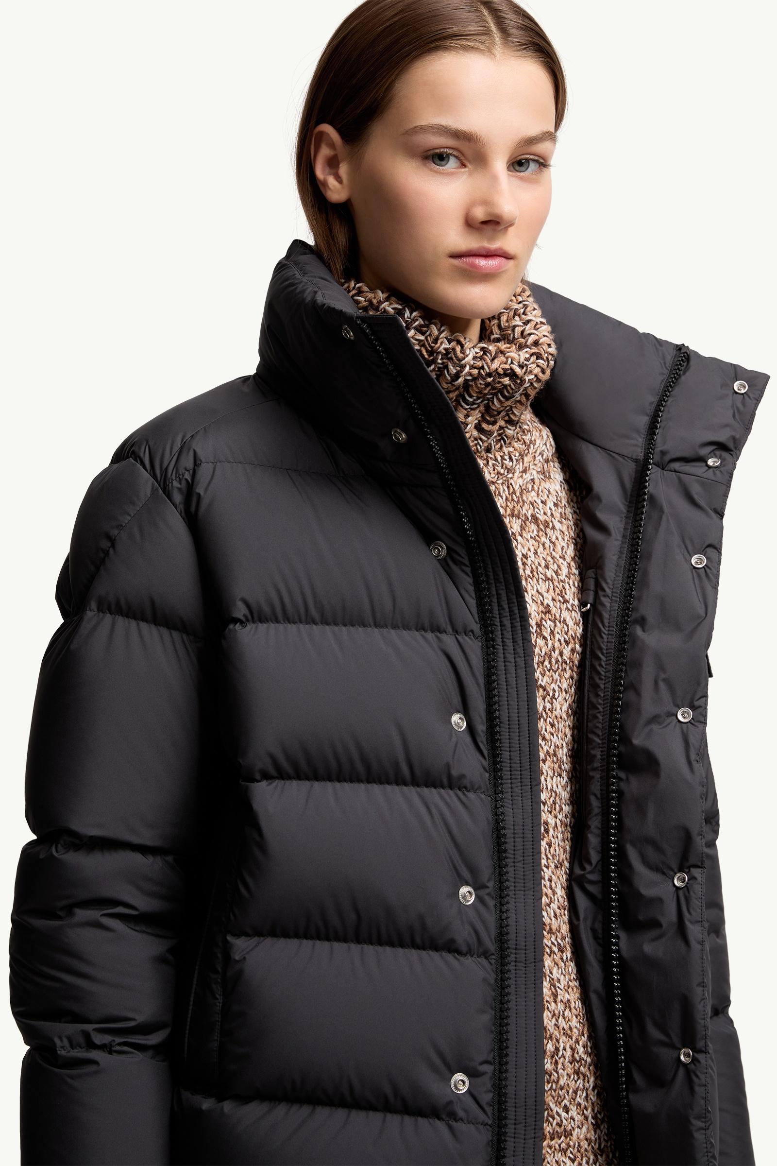 Black Moncler Maya Hooded Short Down Jacket - Short Down Jackets
