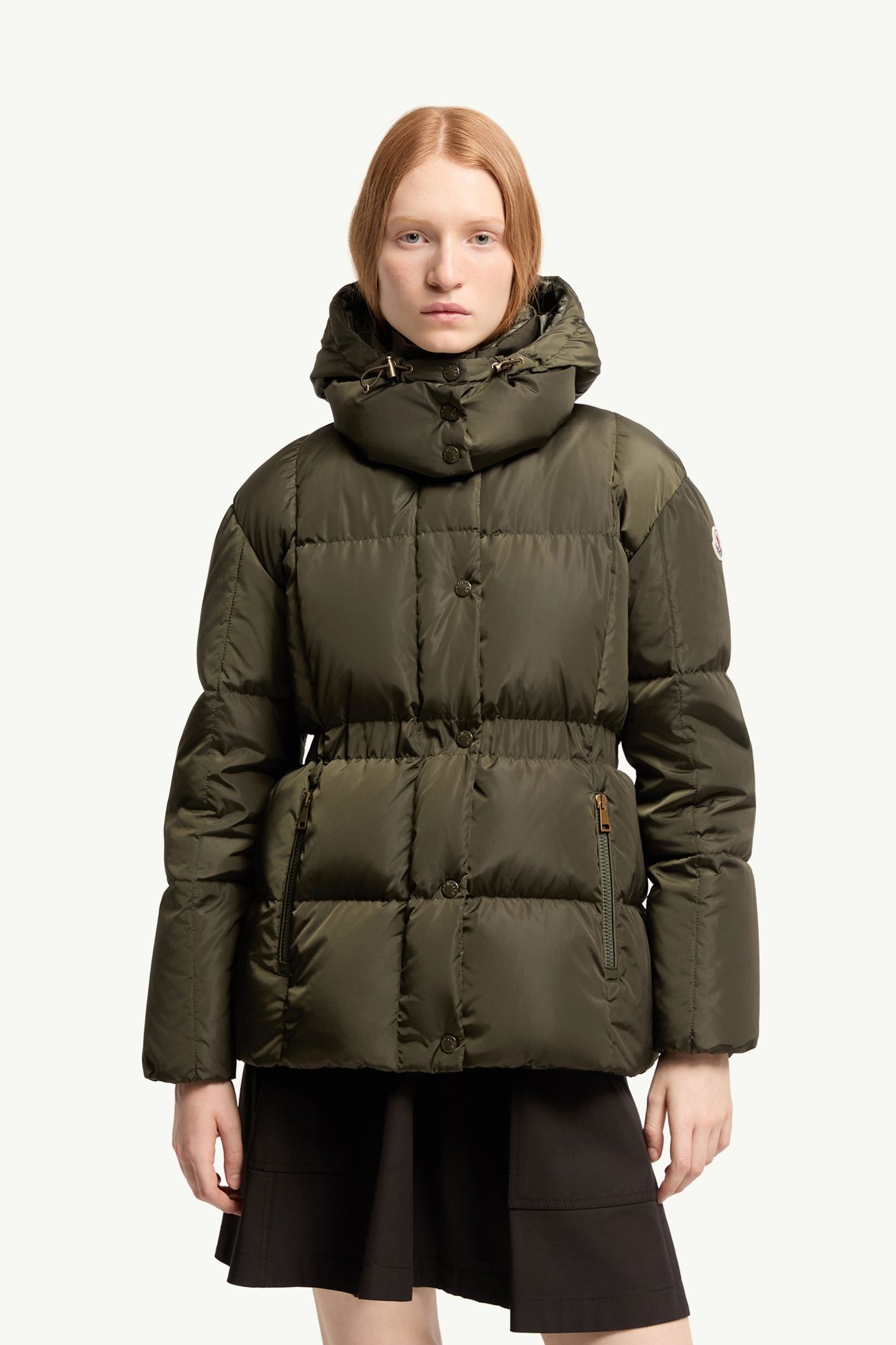 Agneux連帽短身羽絨外套 女士 深綠色 Moncler 3