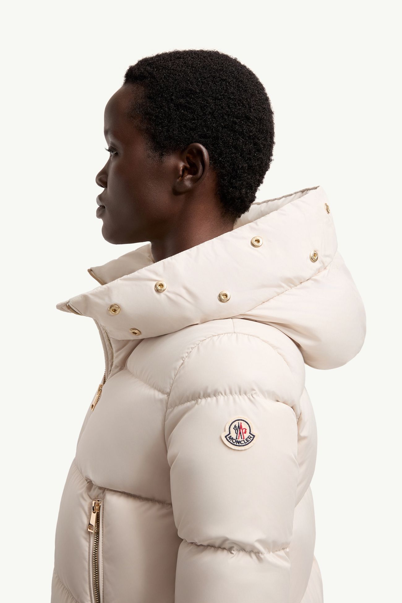 Laichefur女士饰边短款羽绒夹克外套 女士 白色 Moncler 1