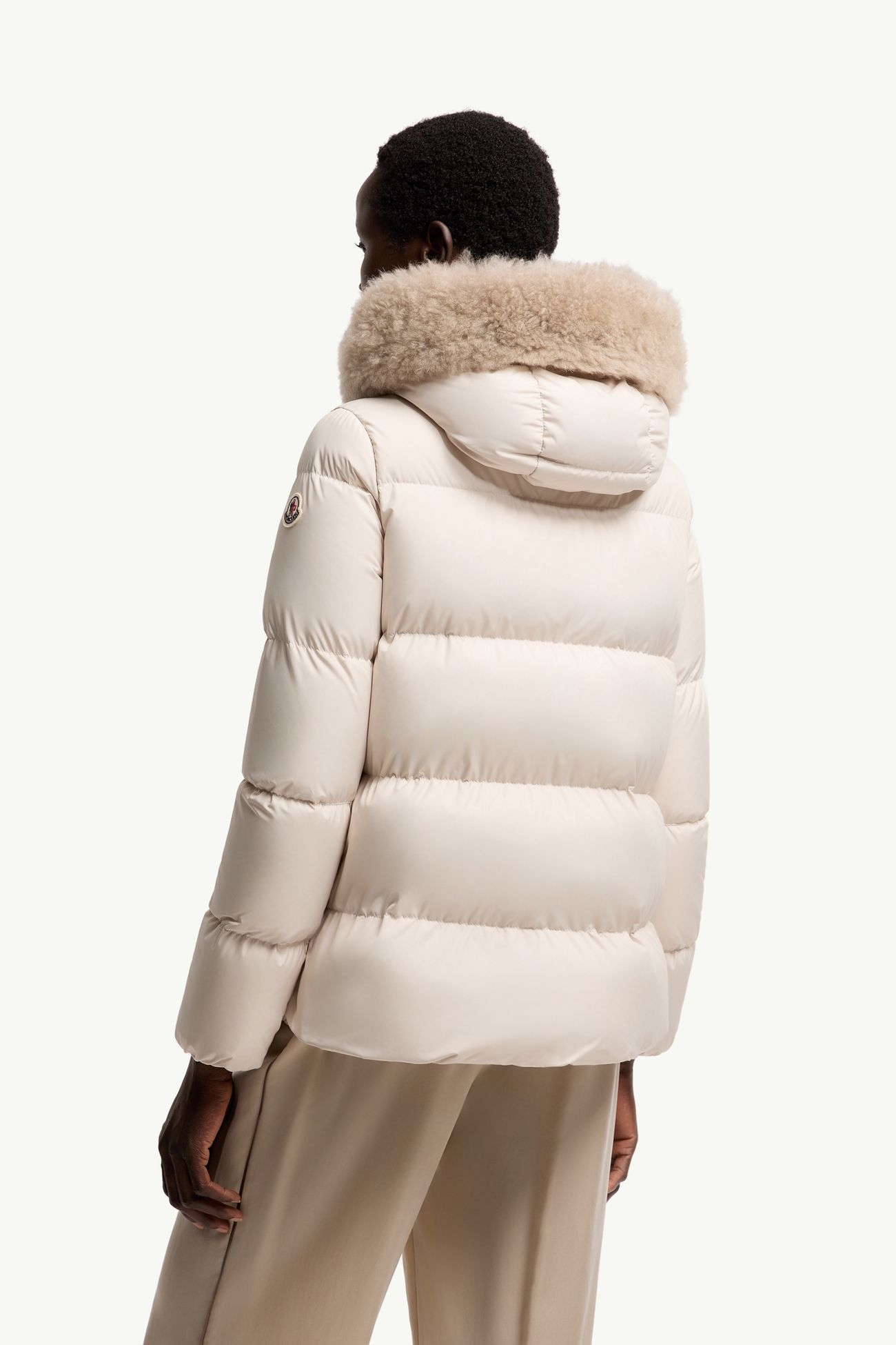 Laichefur女士饰边短款羽绒夹克外套 女士 白色 Moncler 4