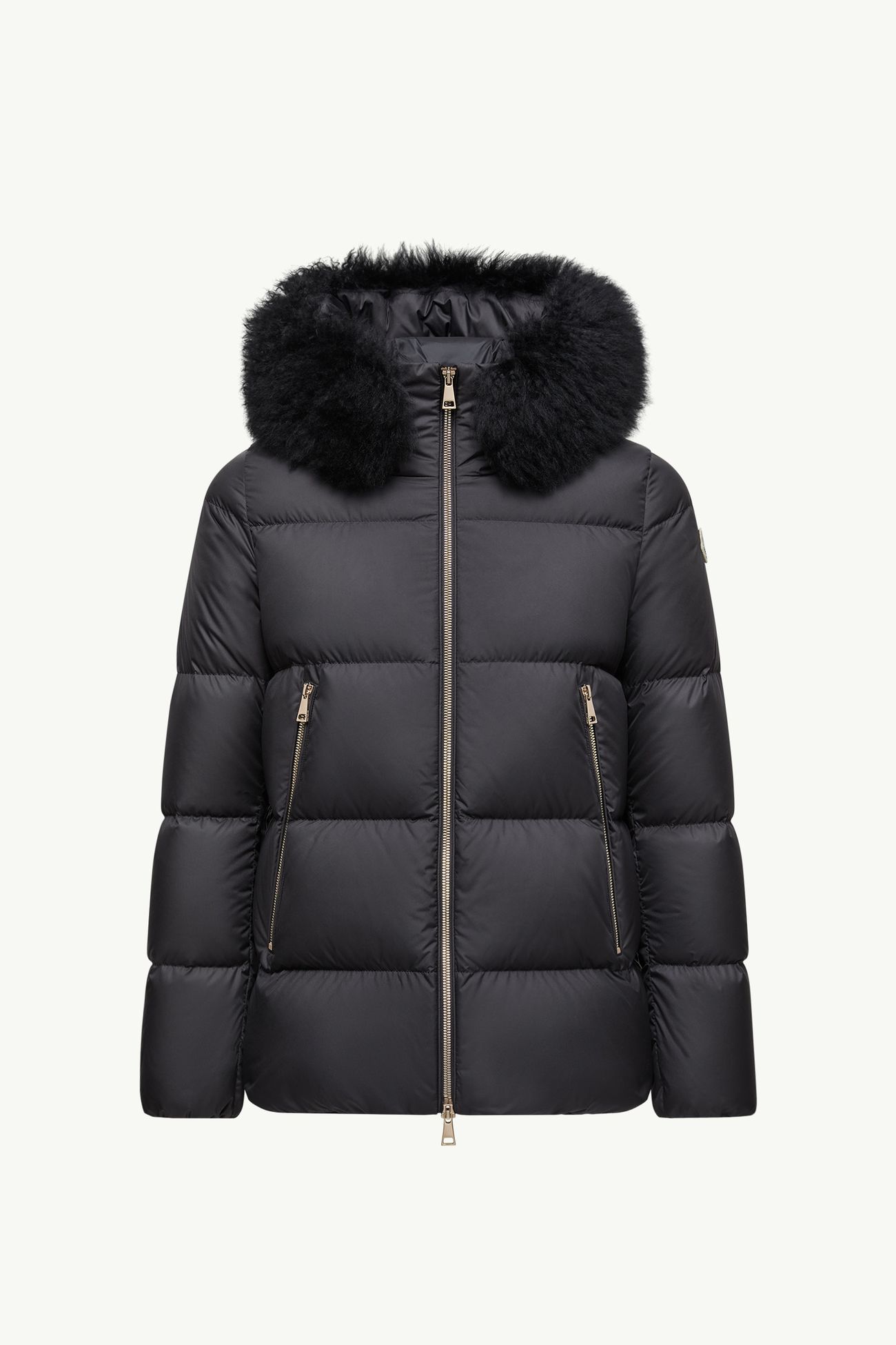 Laichefur女士饰边短款羽绒夹克外套 女士 黑色 Moncler 2