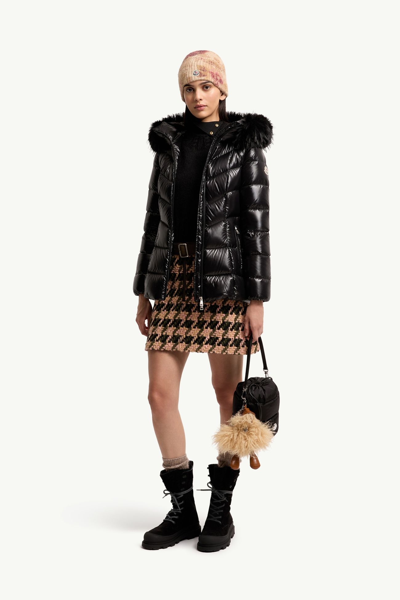 Fulmar女士连帽短款羽绒夹克外套 女士 黑色 Moncler 0