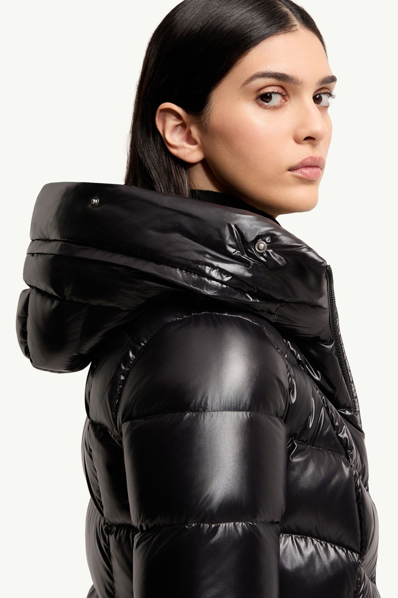 Fulmar Hooded Short Down Jacket Women Black Moncler 5