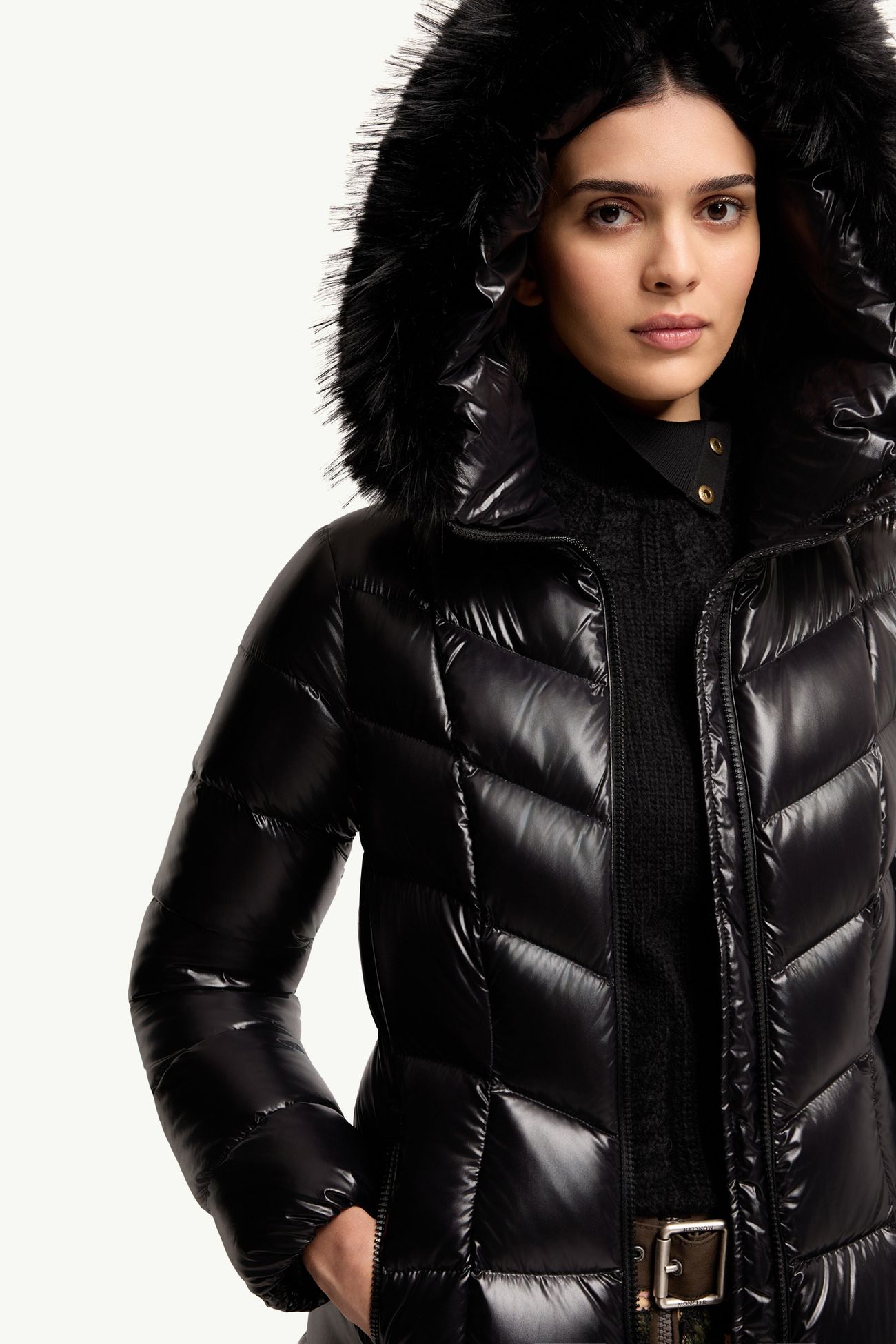 Fulmar連帽短身羽絨外套 女士 黑色 Moncler 6