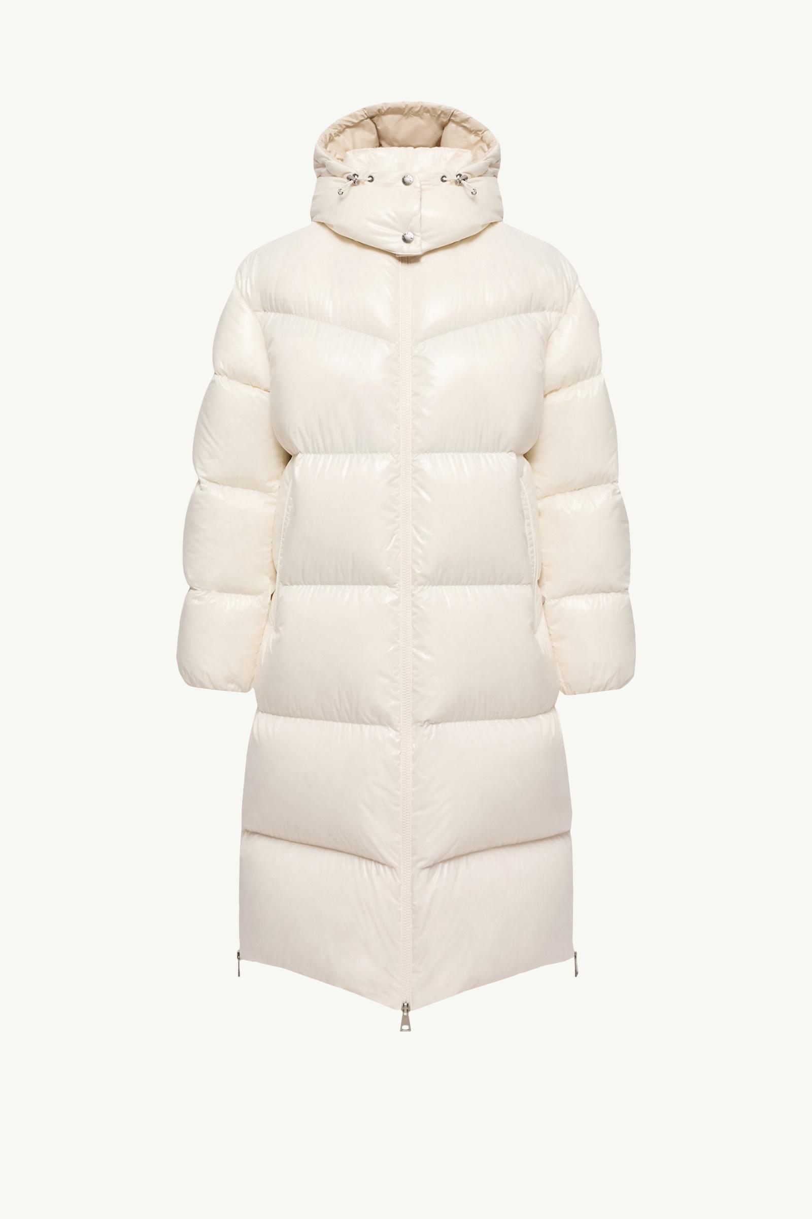 White Ivory Harfang Hooded Long Down Coat - Long Jackets & Parka
