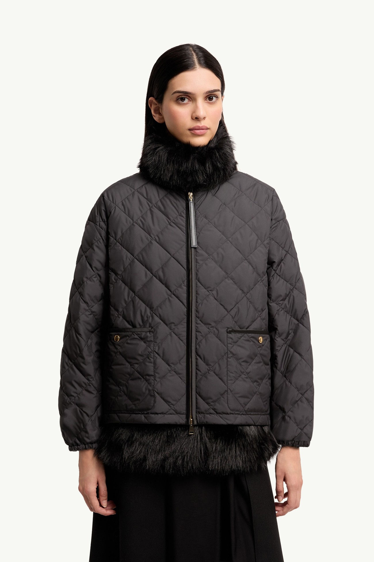 Chaleureux 3-in-1 Short Down Jacket Women Black Moncler 3