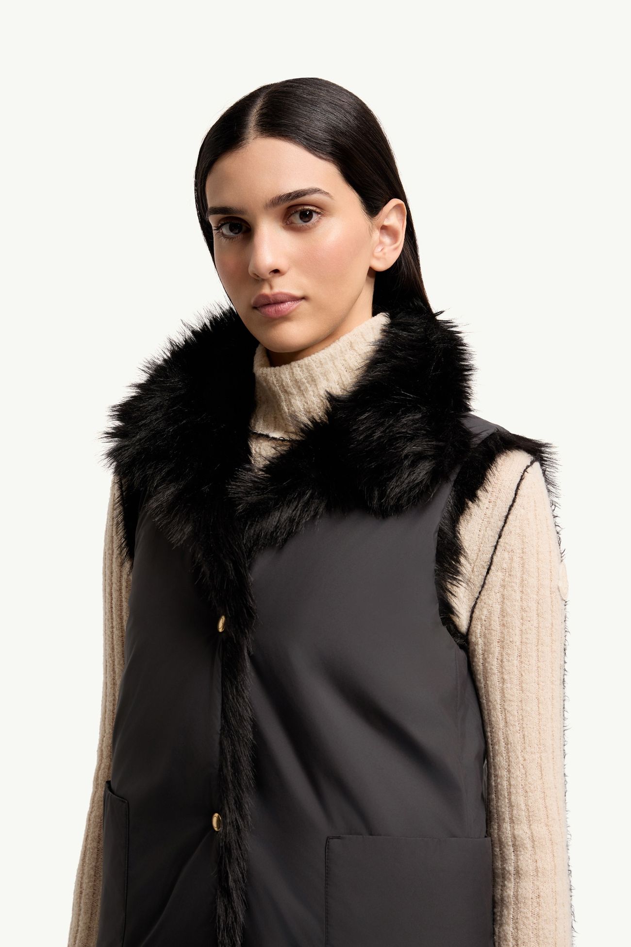 Chaleureux 3-in-1 Short Down Jacket Women Black Moncler 7