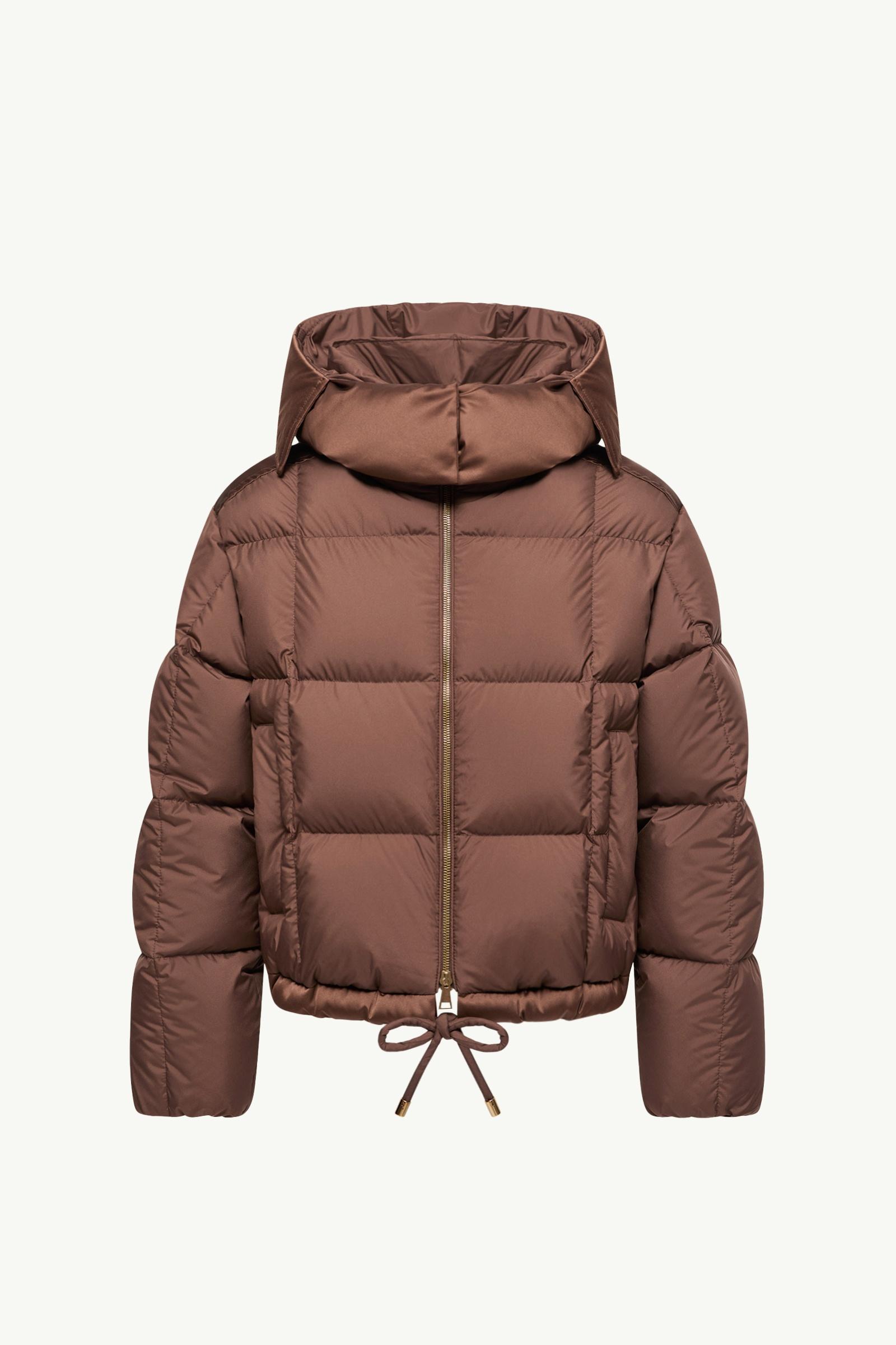 Legerete Square-Quilted Hooded Short Down Jacket Women Brown Moncler, 1 of 0