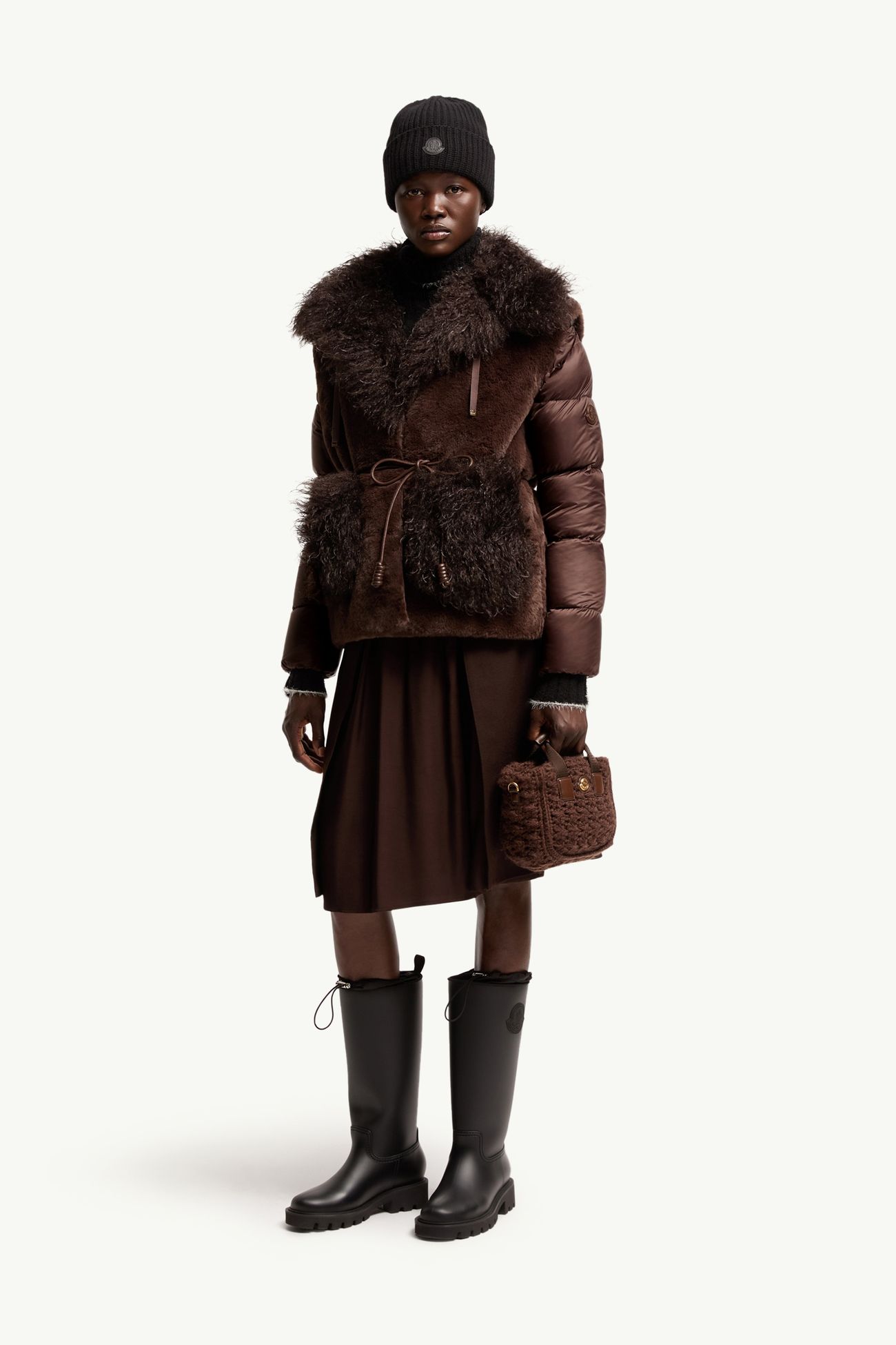 Immersif ショートダウンジャケット レディース ブラウン Moncler 0