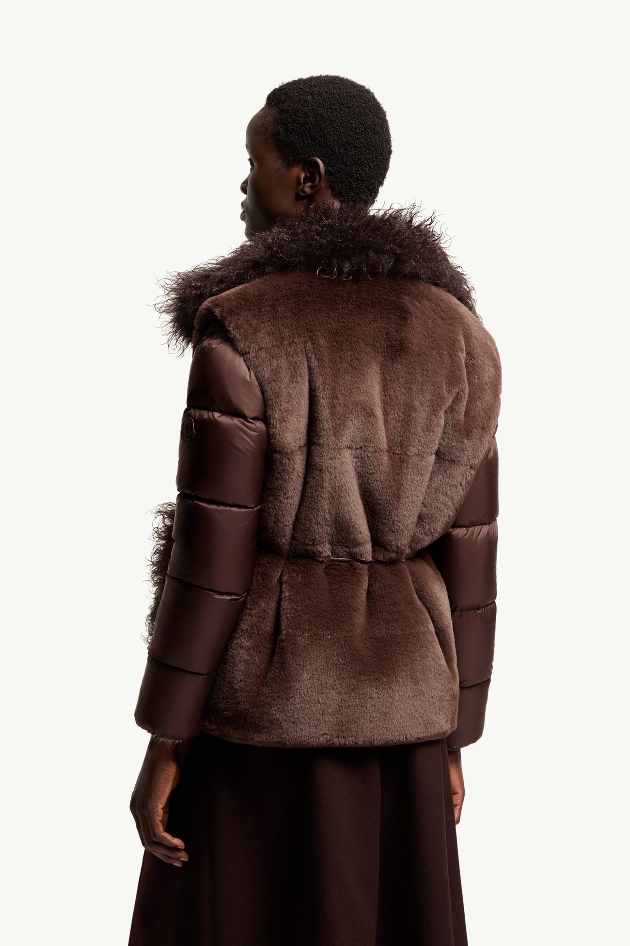 Immersif 2-in-1 Short Down Jacket Women Brown Moncler 4