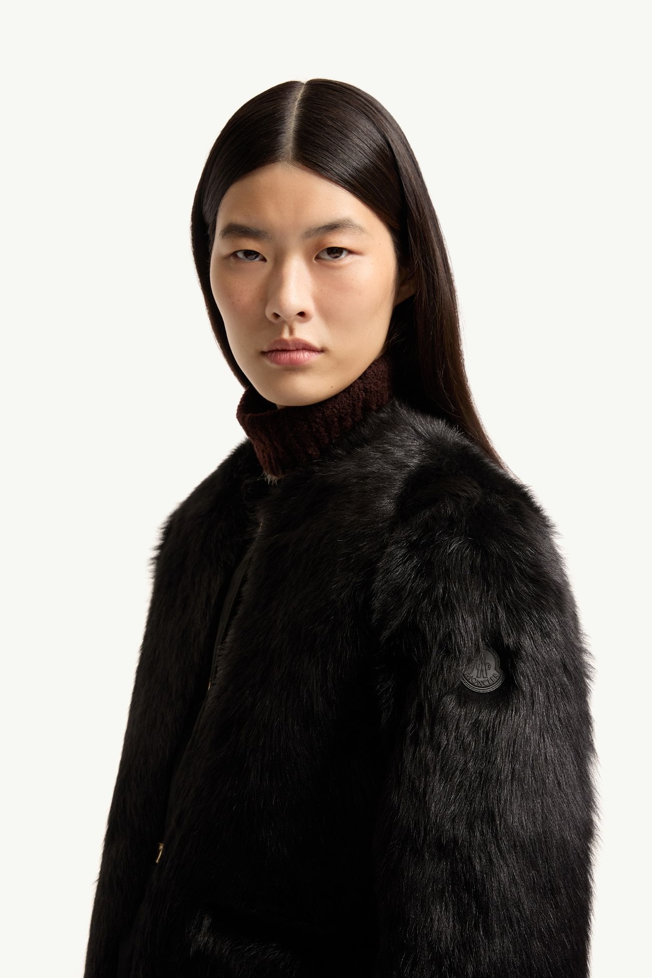 Majestueux羔羊毛短身羽絨外套 女士 黑色 Moncler 1