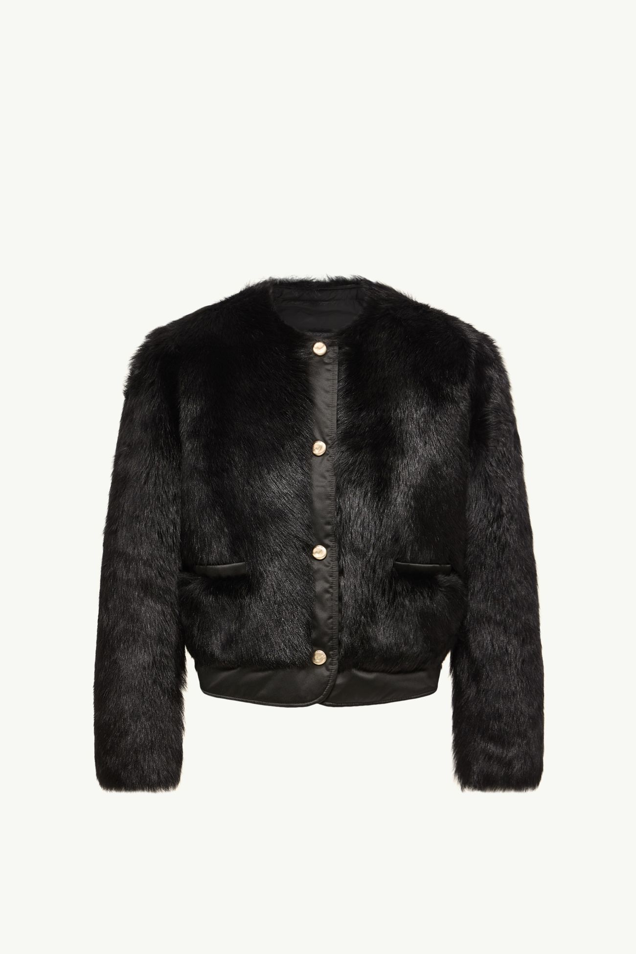 Doudoune courte Majestueux en shearling Femmes Noir Moncler 2