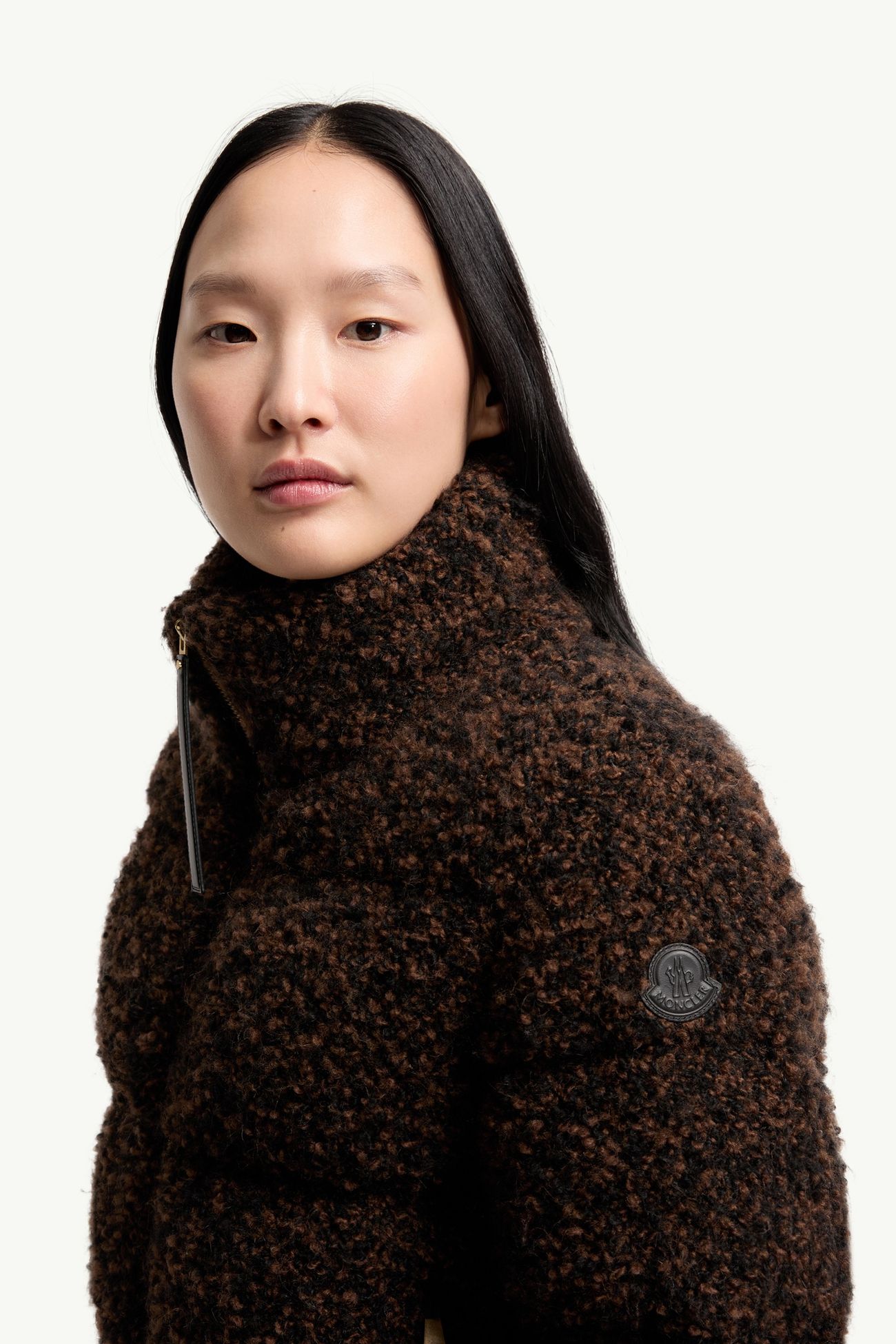 Trascendance Tweed Short Down Jacket Women Black Moncler 1