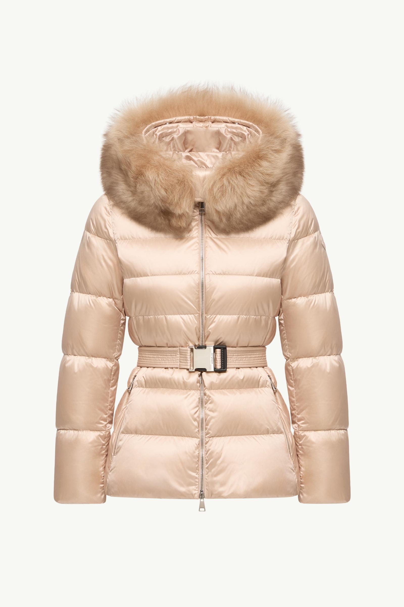Cupidones kurze Daunenjacke mit Shearling-Besatz Damen Hellpink Moncler