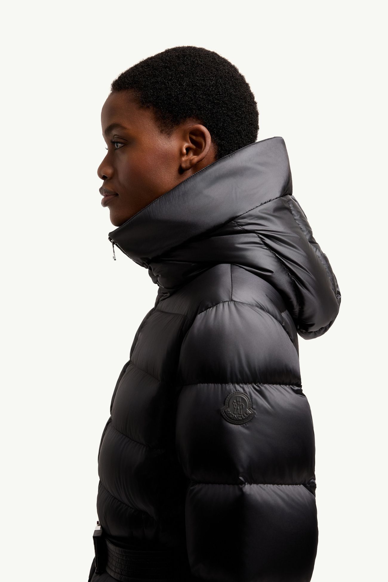 Cupidones kurze Daunenjacke mit Shearling-Besatz Damen Schwarz & Beige Moncler 1