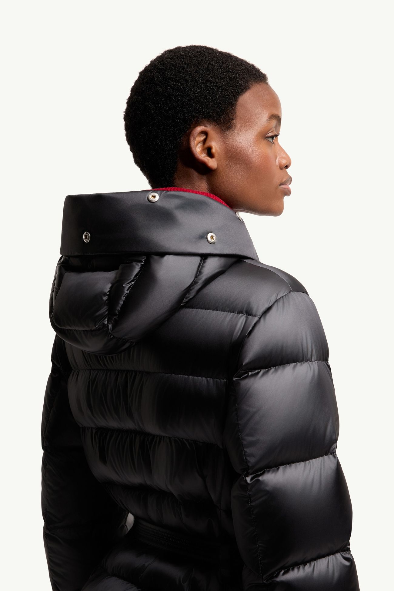 Cupidones kurze Daunenjacke mit Shearling-Besatz Damen Schwarz & Beige Moncler 6