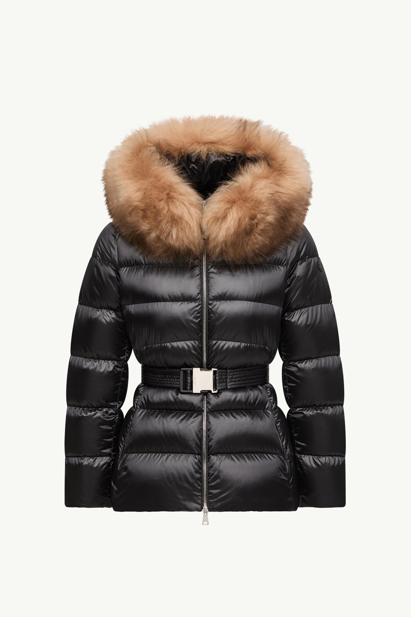 Cupidones kurze Daunenjacke mit Shearling-Besatz Damen Schwarz & Beige Moncler, 1 of 0