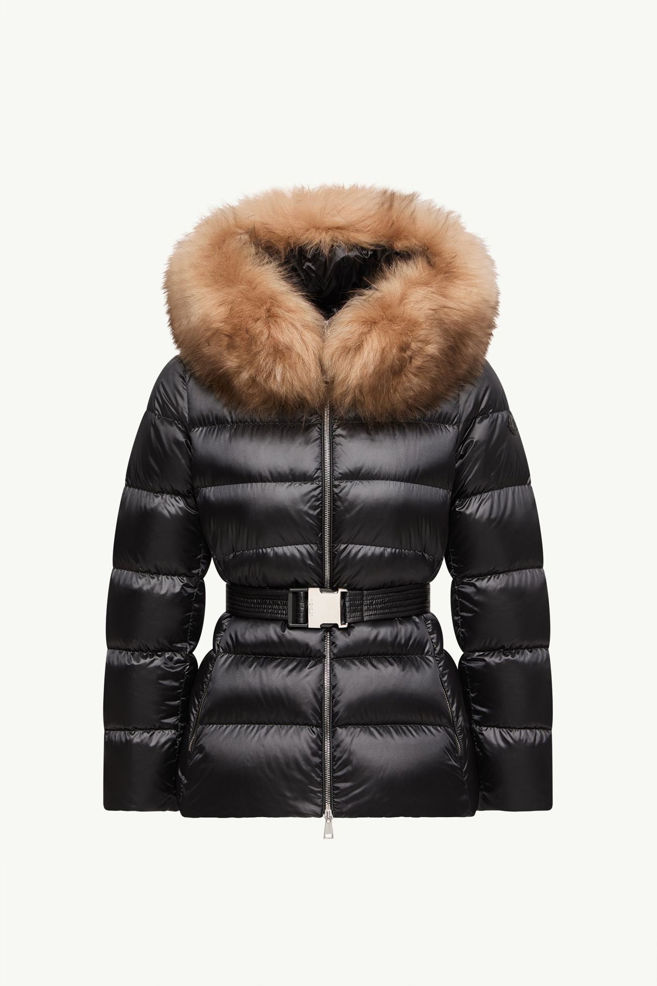 Cupidones kurze Daunenjacke mit Shearling-Besatz Damen Schwarz & Beige Moncler 2