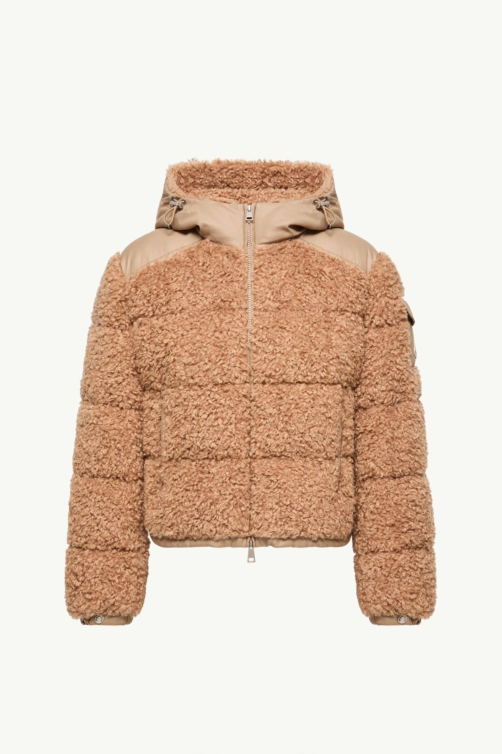 Alpestre Hooded Teddy Short Down Jacket Women Beige Moncler, 1 of 0