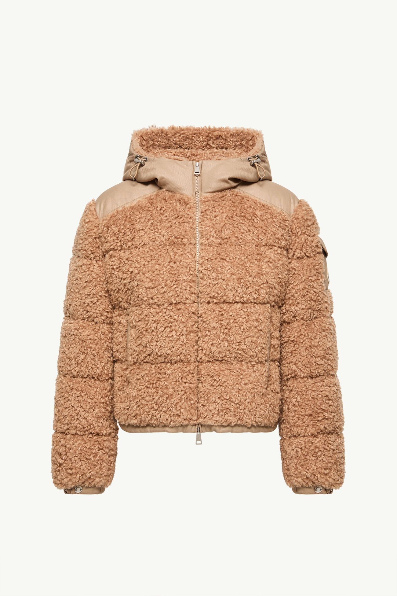Alpestre 후드 테디 쇼트 다운 재킷 여성 베이지 Moncler 2