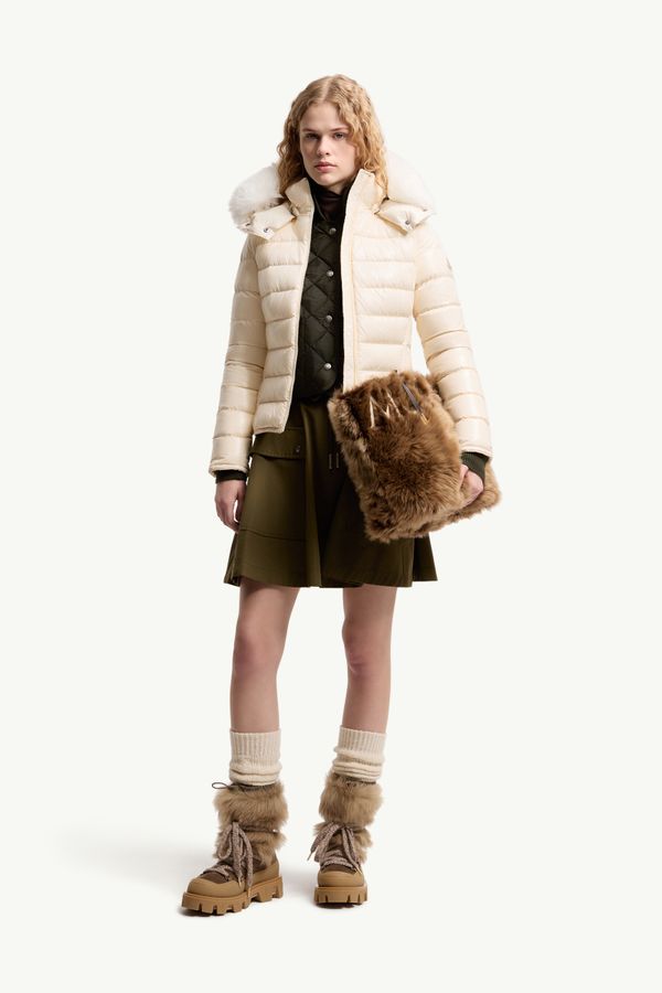 Badyeffe連帽短身羽絨外套 女士 象牙白色 Moncler 0
