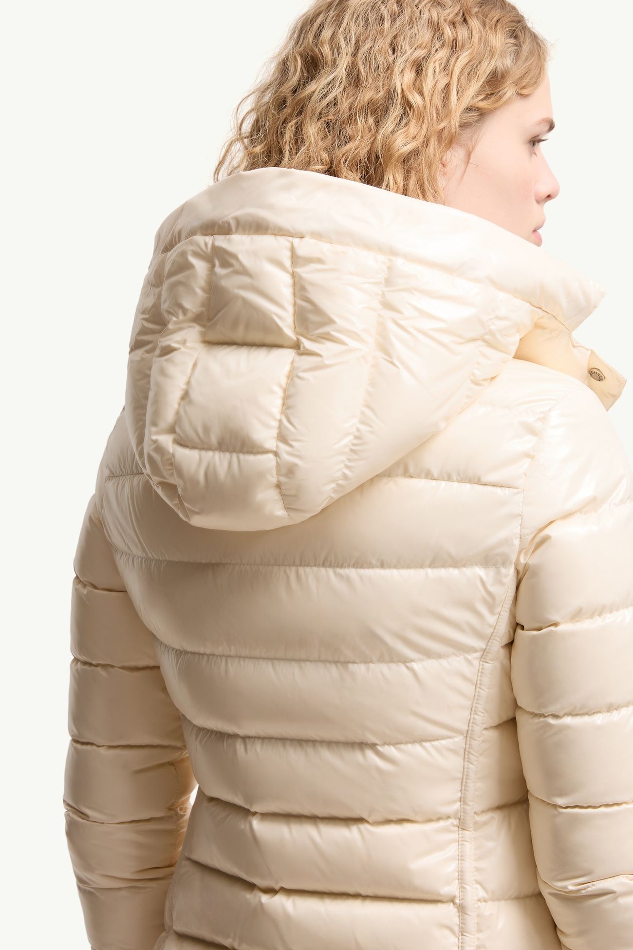 Badyeffe Hooded Short Down Jacket Women White Ivory Moncler 6
