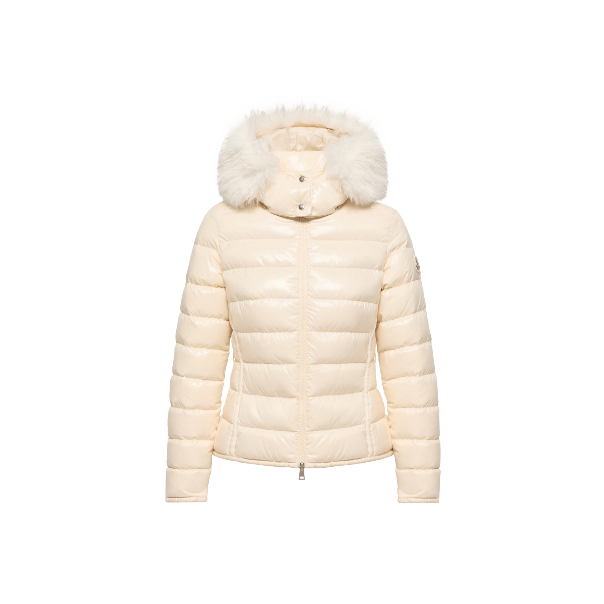 Moncler Women's Badyeffe Down Slim-Fit Short Puffer Jacket - Cream 070 - Size 8 (XS) - Image 3