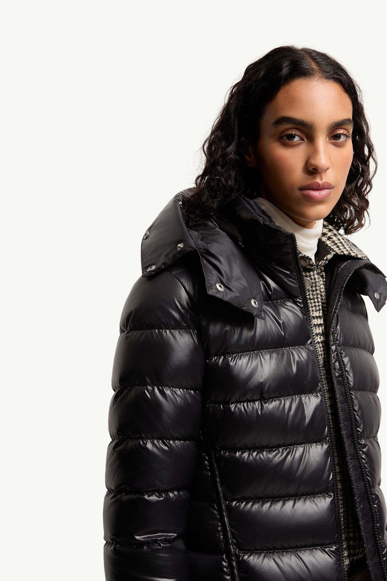 Badyeffe Hooded Short Down Jacket Women Black Moncler 6
