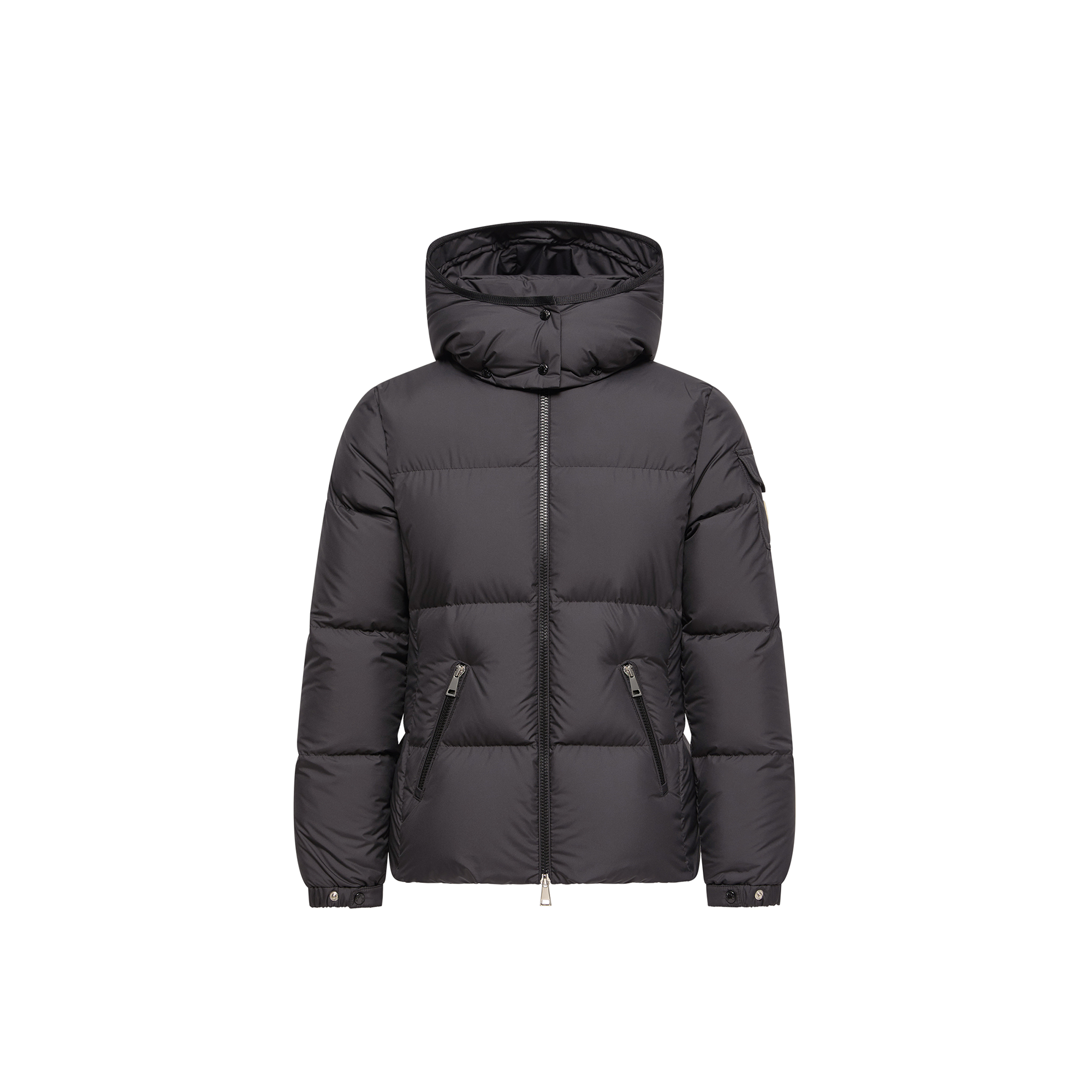 Moncler   Fourmines Hooded Short Down Jacket for Women in Black, Size: 10