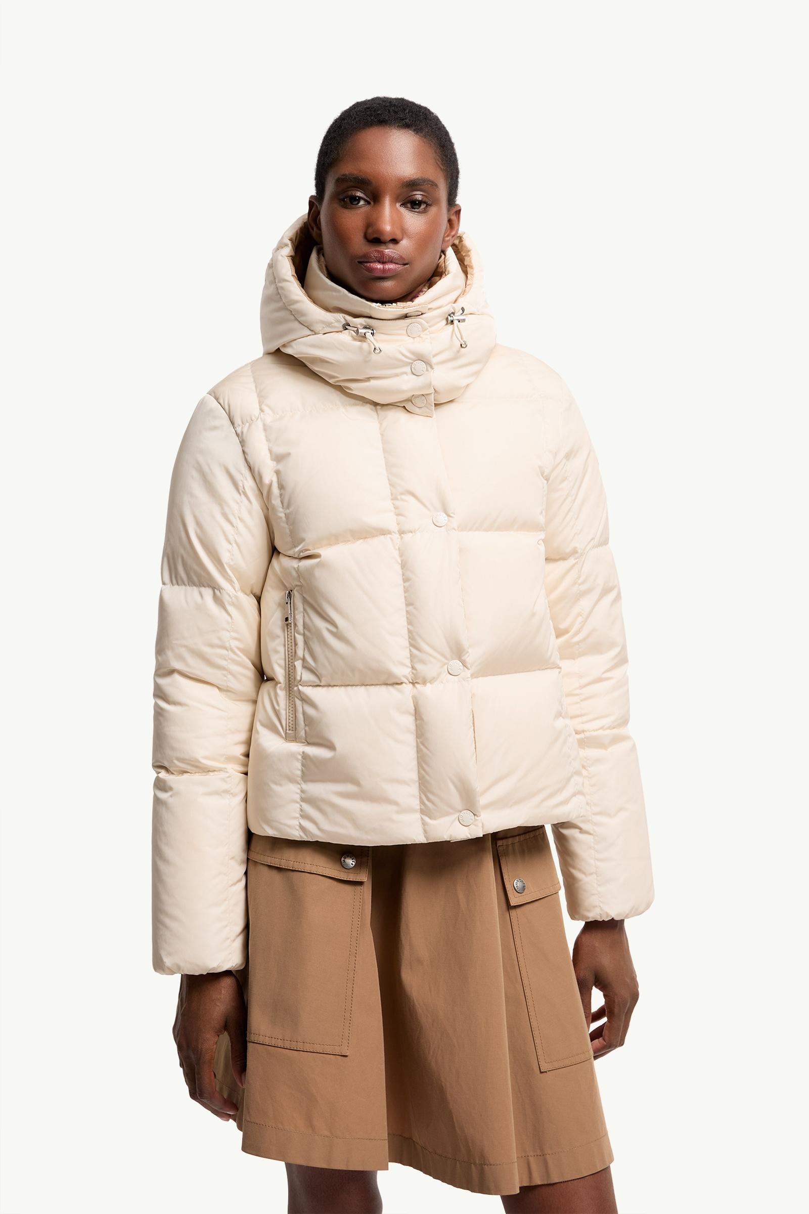White Ivory Castlenew Hooded Down Jacket - Short Down Jackets for