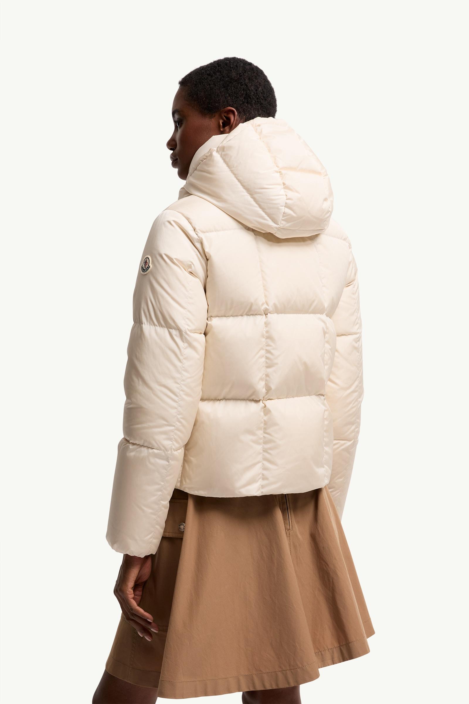 White Ivory Castelnew Hooded Down Jacket - Short Down Jackets for